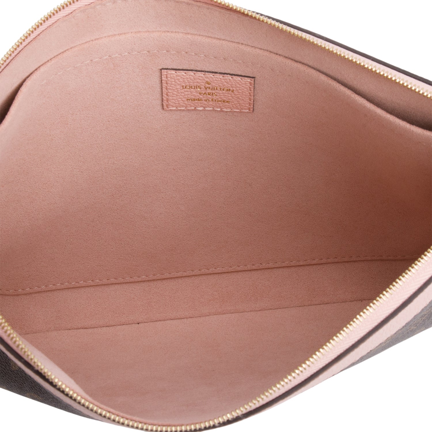 Louis Vuitton Monogram Pink Leather Trim Daily Pouch