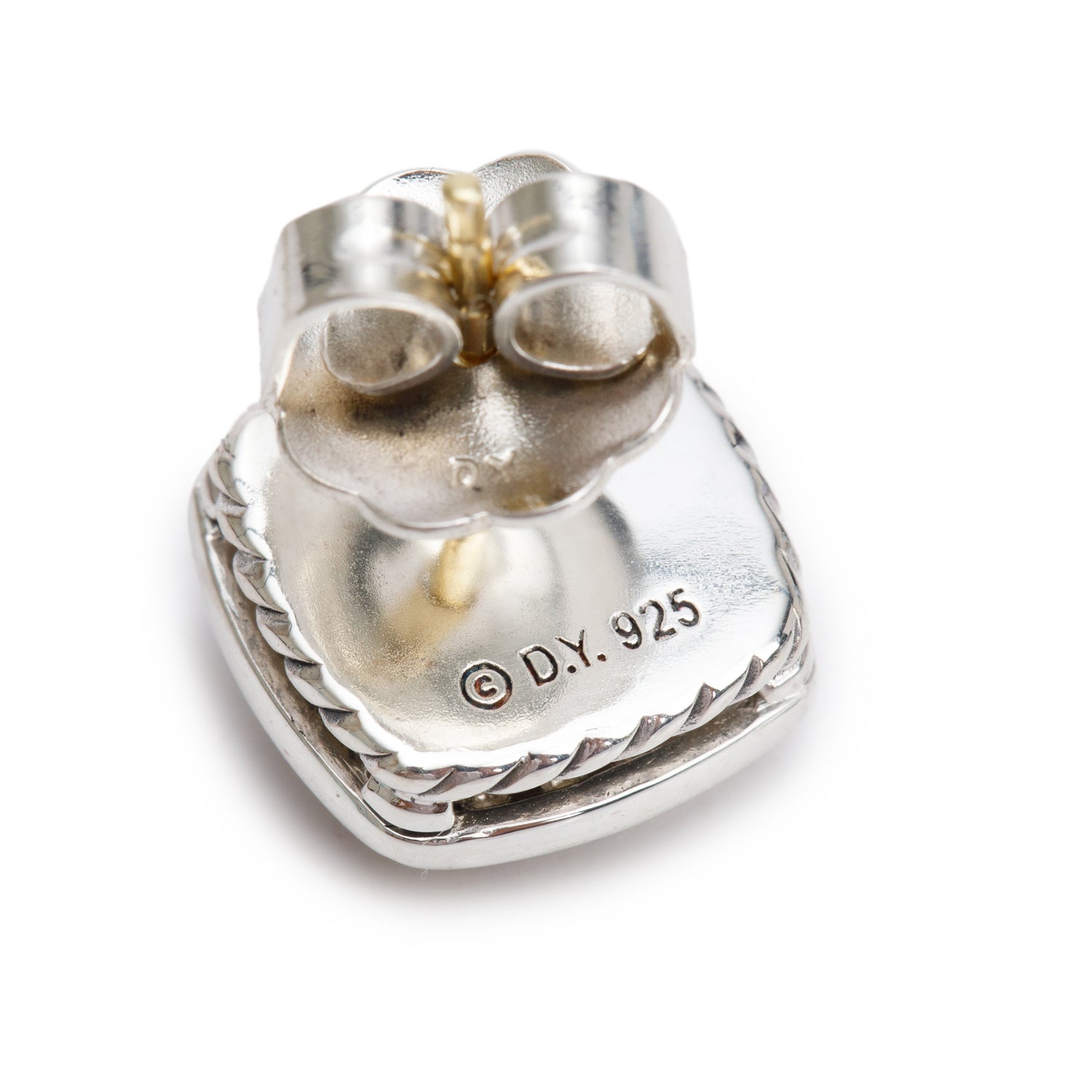 David Yurman Sterling Silver Onyx & Diamond Albion Earrings, 7 MM