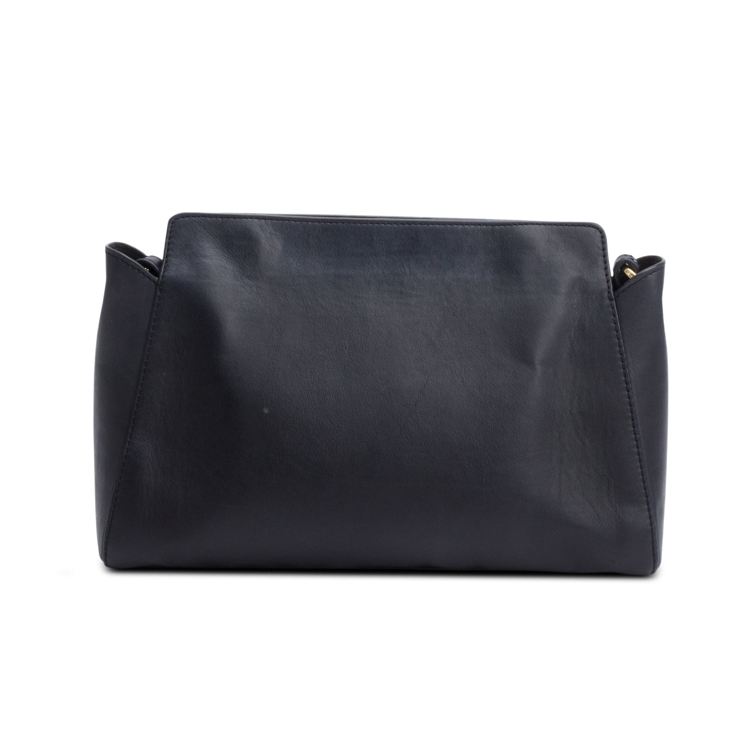 Burberry Black Leather Front Pocket Crossbody Bag