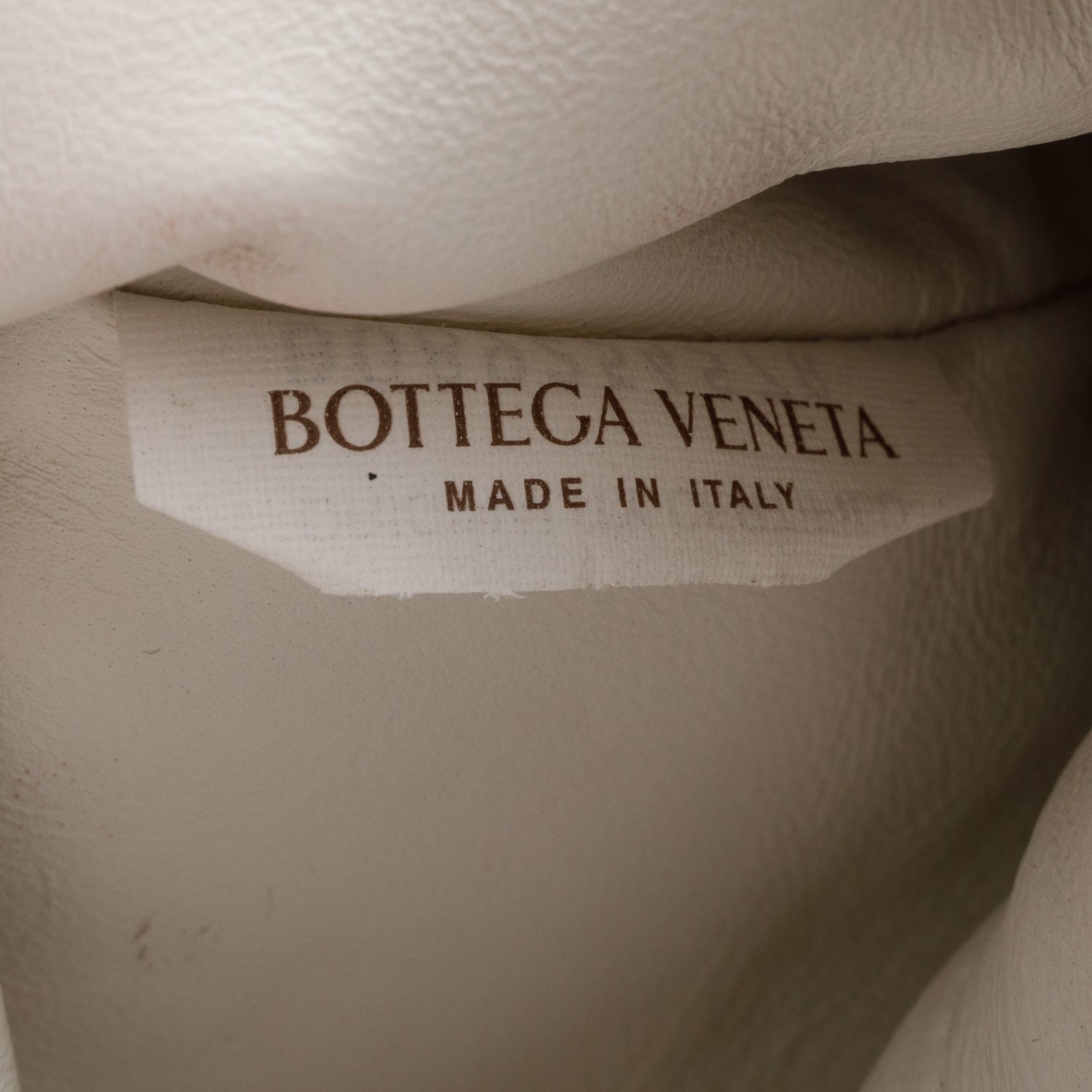 Bottega Veneta White Calfskin Intrecciato Leather The Mini Pouch