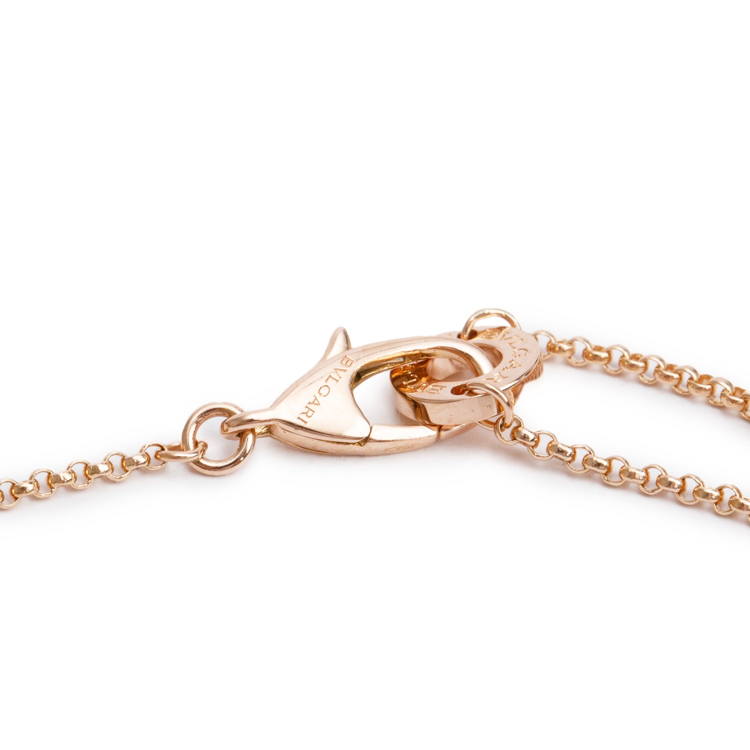 BVLGARI BVLGARI 18k Rose Gold Mother of Pearl Pendant Necklace w/ Box & Certificate