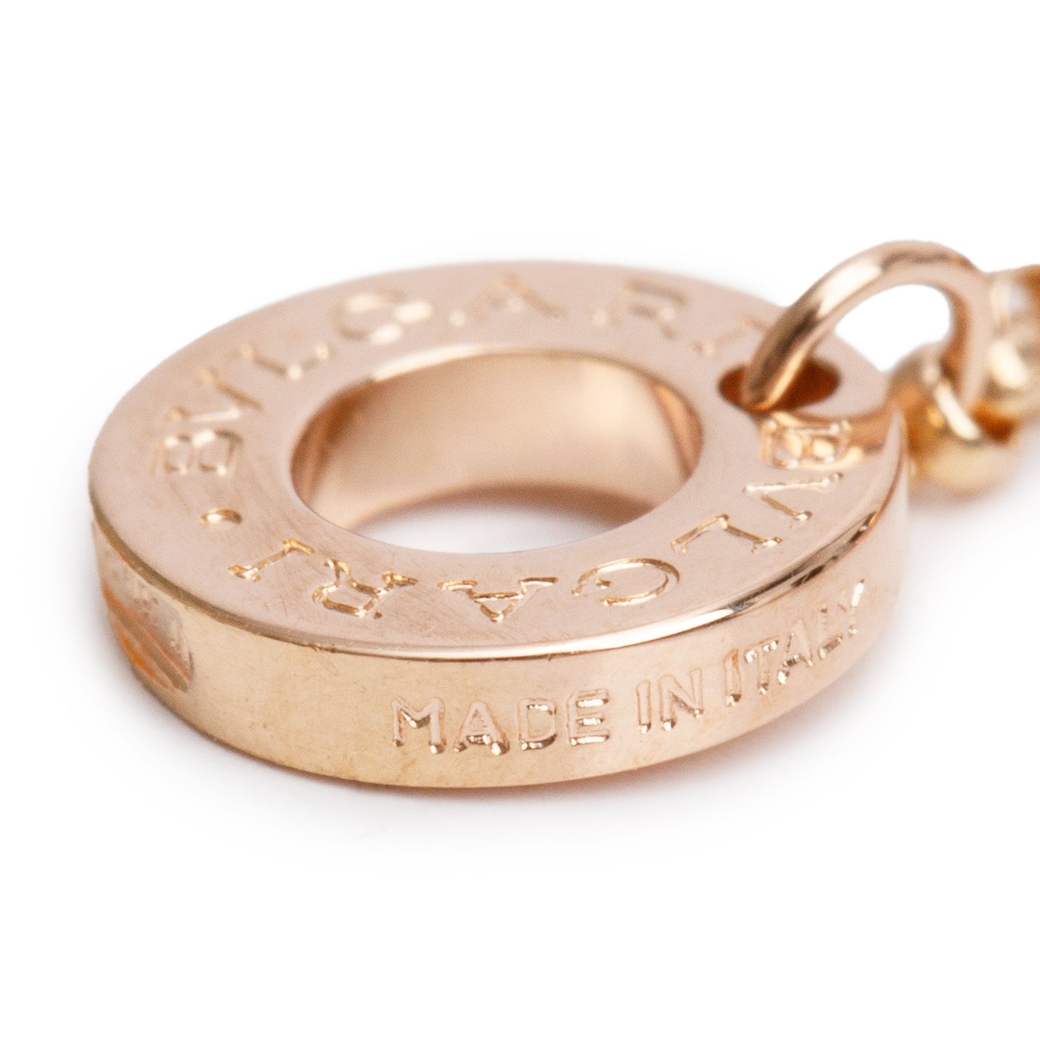 BVLGARI BVLGARI 18k Rose Gold Mother of Pearl Pendant Necklace w/ Box & Certificate