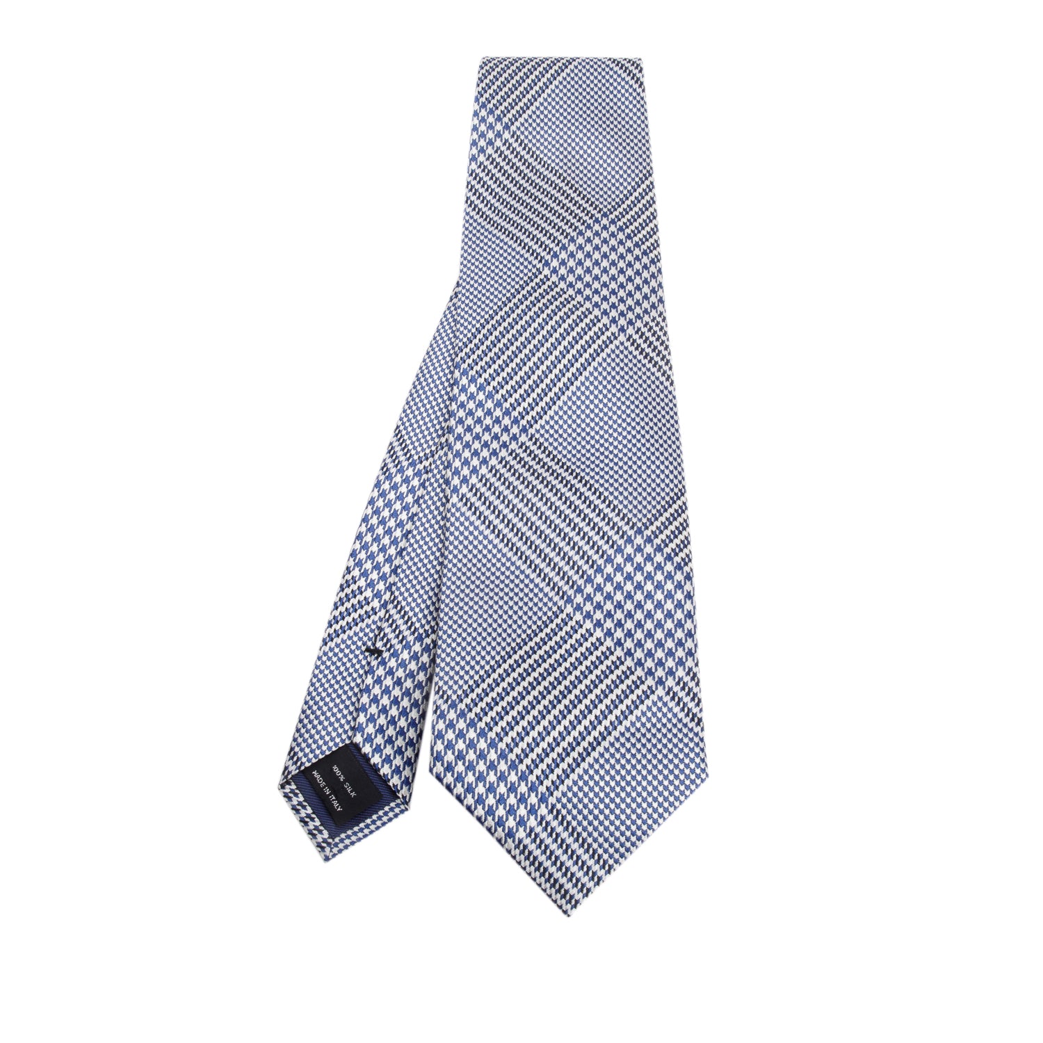 Tom Ford Navy Weave Printed Silk Twill Tie