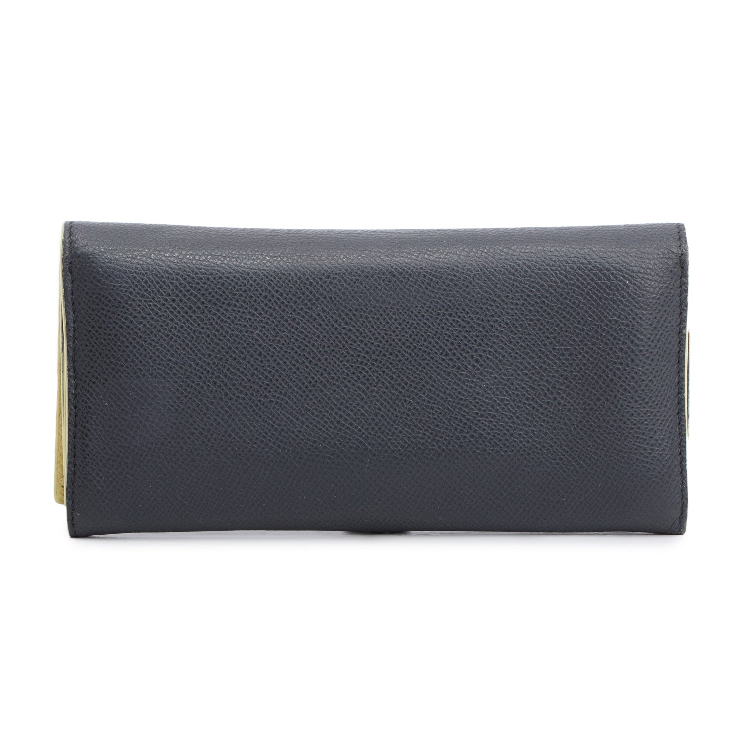 BVLGARI Grey Calfskin Leather Continental Wallet