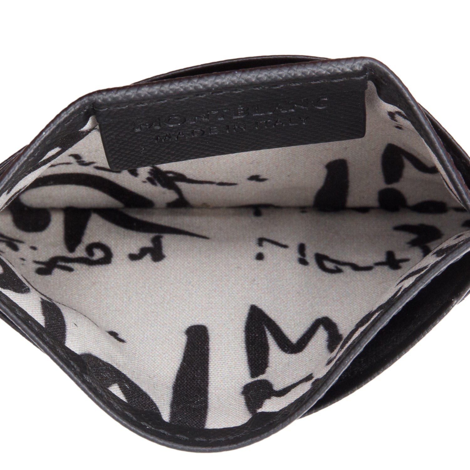 Montblanc Black Leather Sartorial Calligraphy Pocket 5CC Card Holder