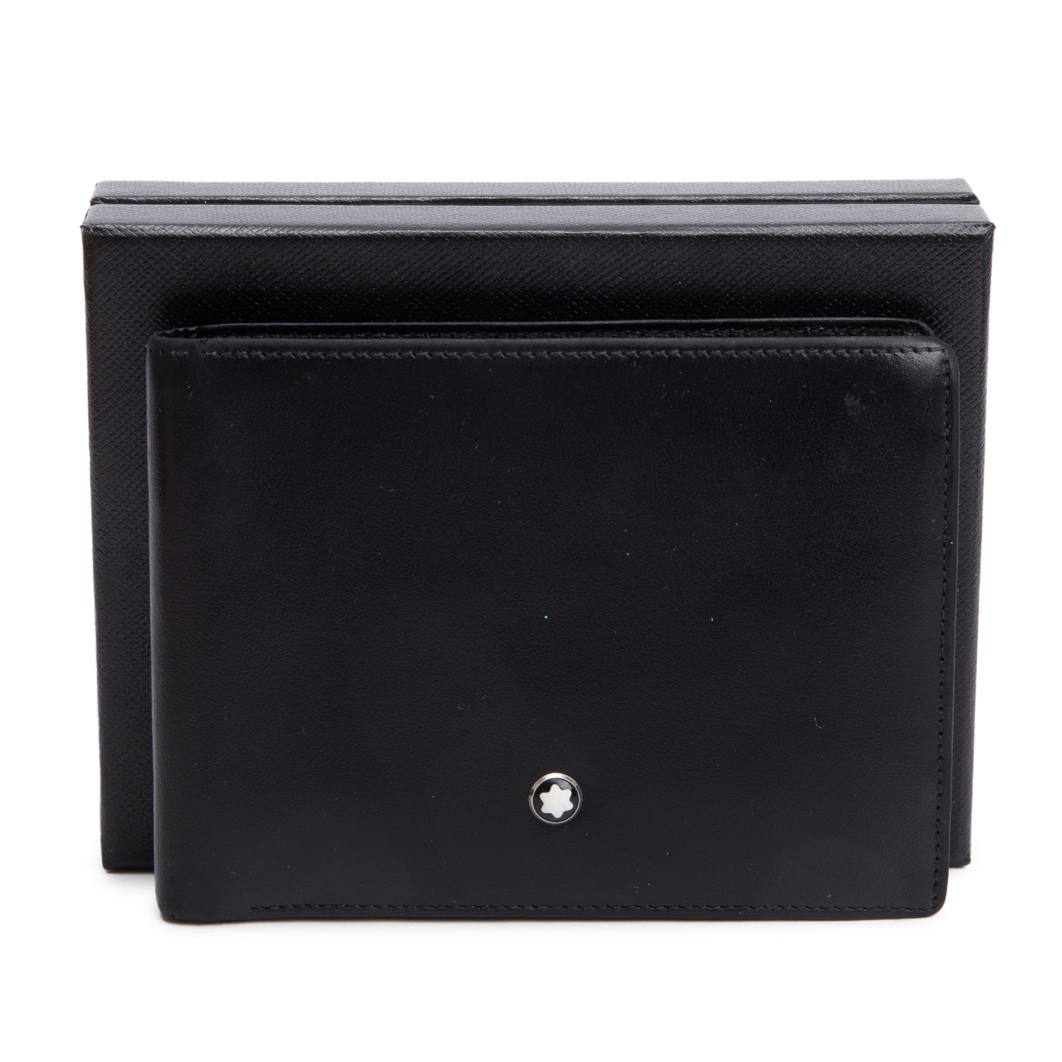Montblanc Black Leather 6CC Meisterstuck Wallet w/ Box