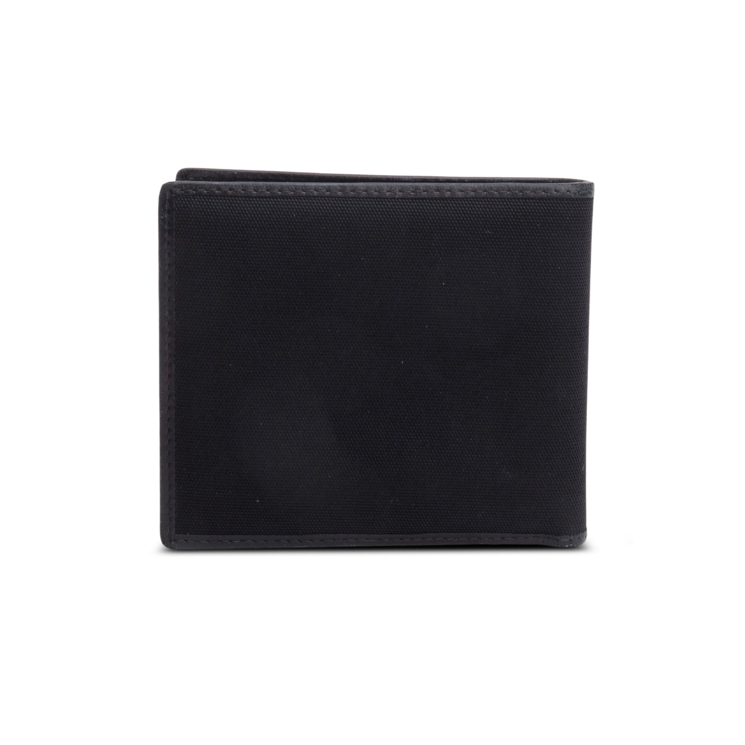 Gucci Black Leather Trim Canvas Interlocking G Logo Bifold Wallet