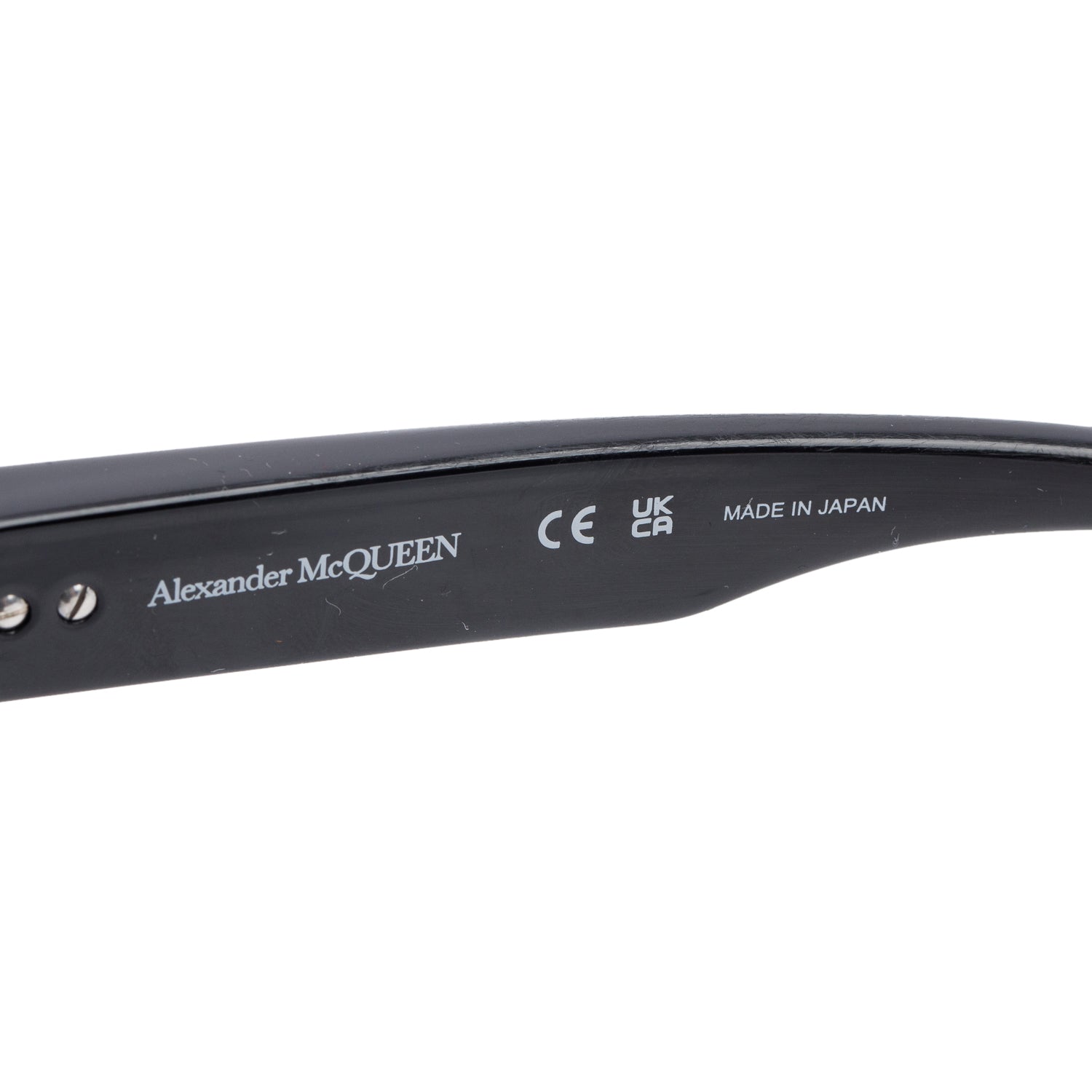 Alexander McQueen AM0430S Black Acetate Shield Sunglasses