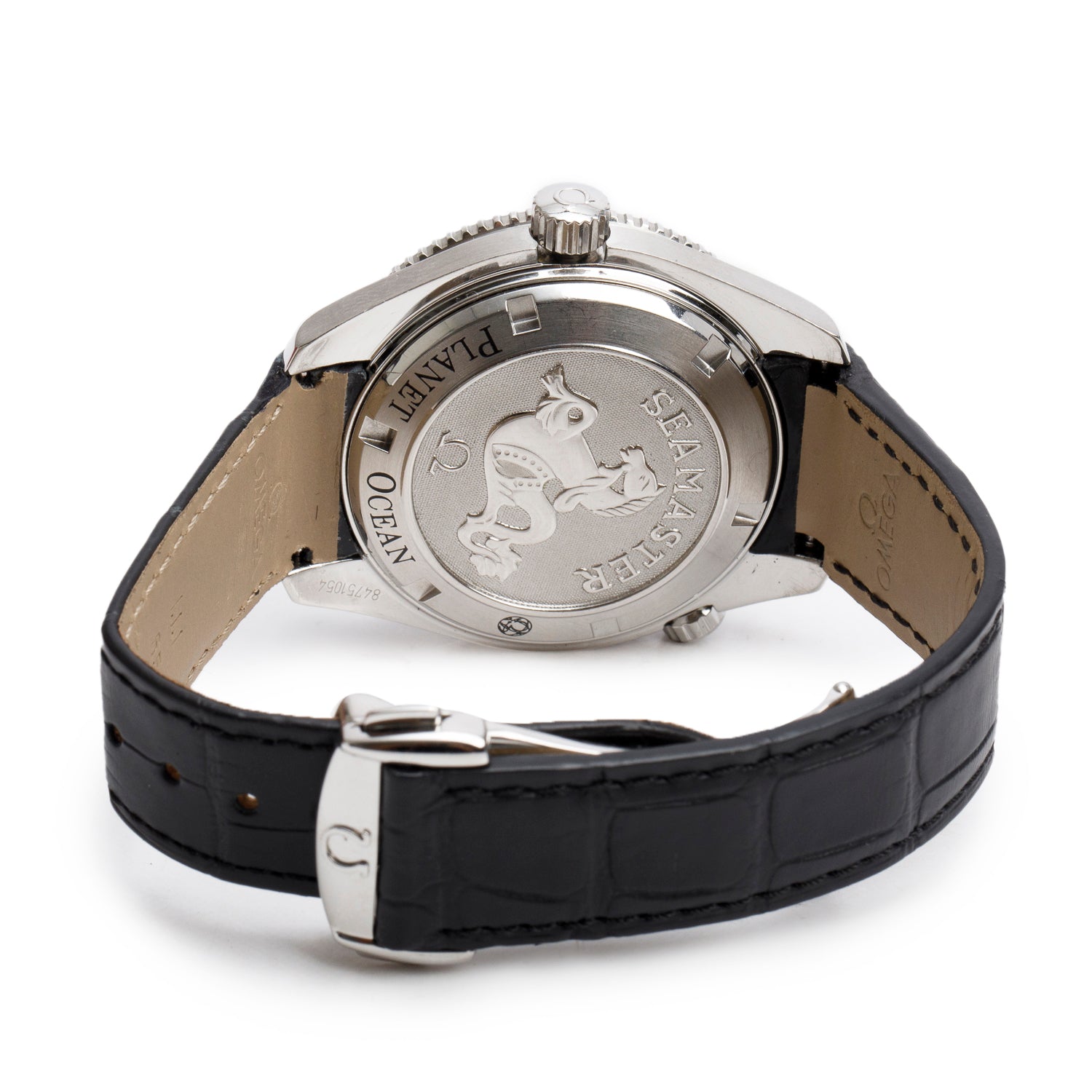 Omega Stainless Steel Diamond Bezel Seamaster Planet Ocean 600M 42 MM Watch w/ Box & Papers