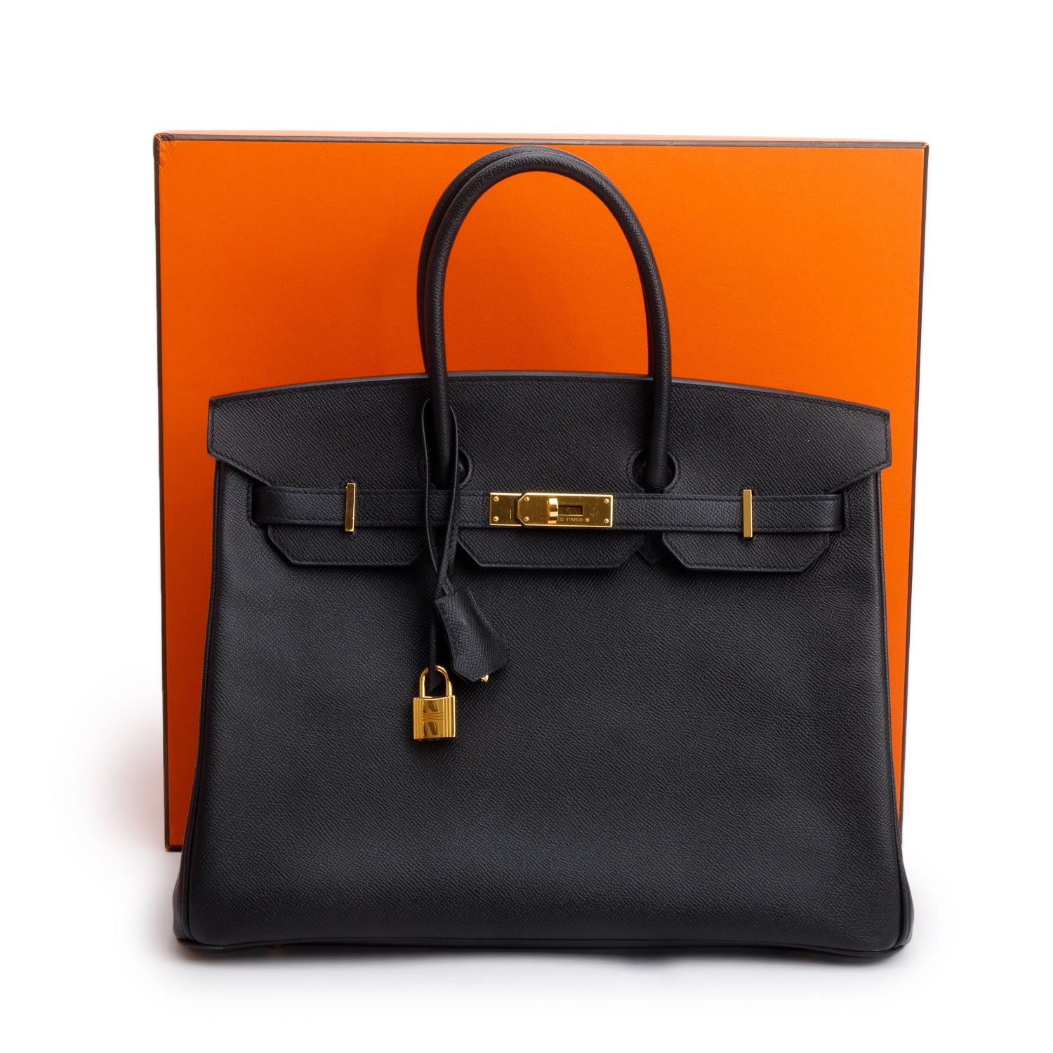 Hermes Noir Veau Epsom Birkin 35 w/ Box