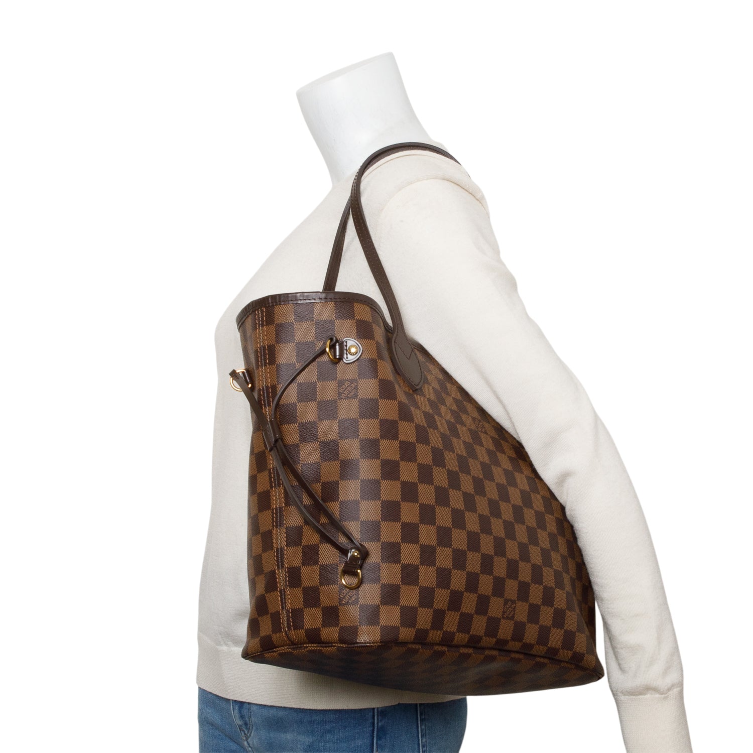 Louis Vuitton Damier Ebene Neverfull MM w/ Pouch