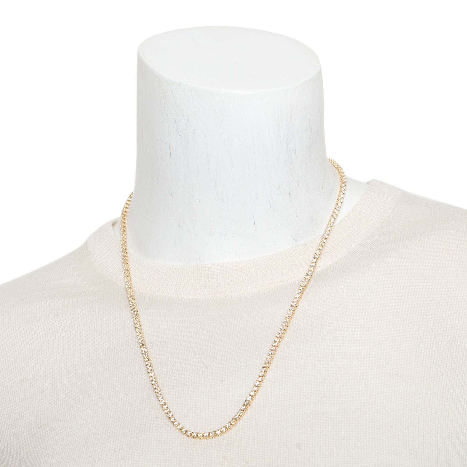 14k Yellow Gold 15.00 tcw. Diamond Tennis Necklace