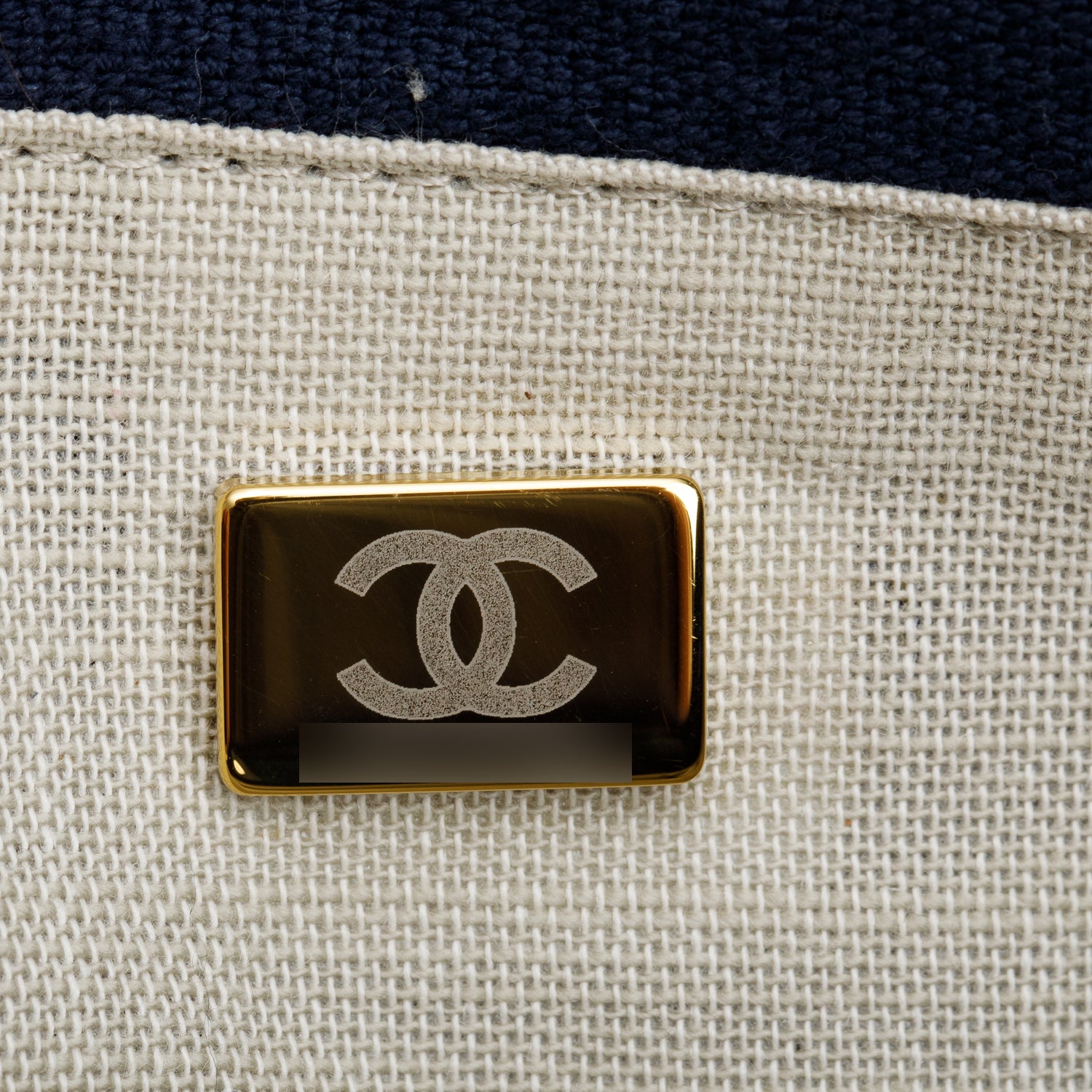 Chanel Navy Mixed Fibers Small Deauville Tote w/ Pouch