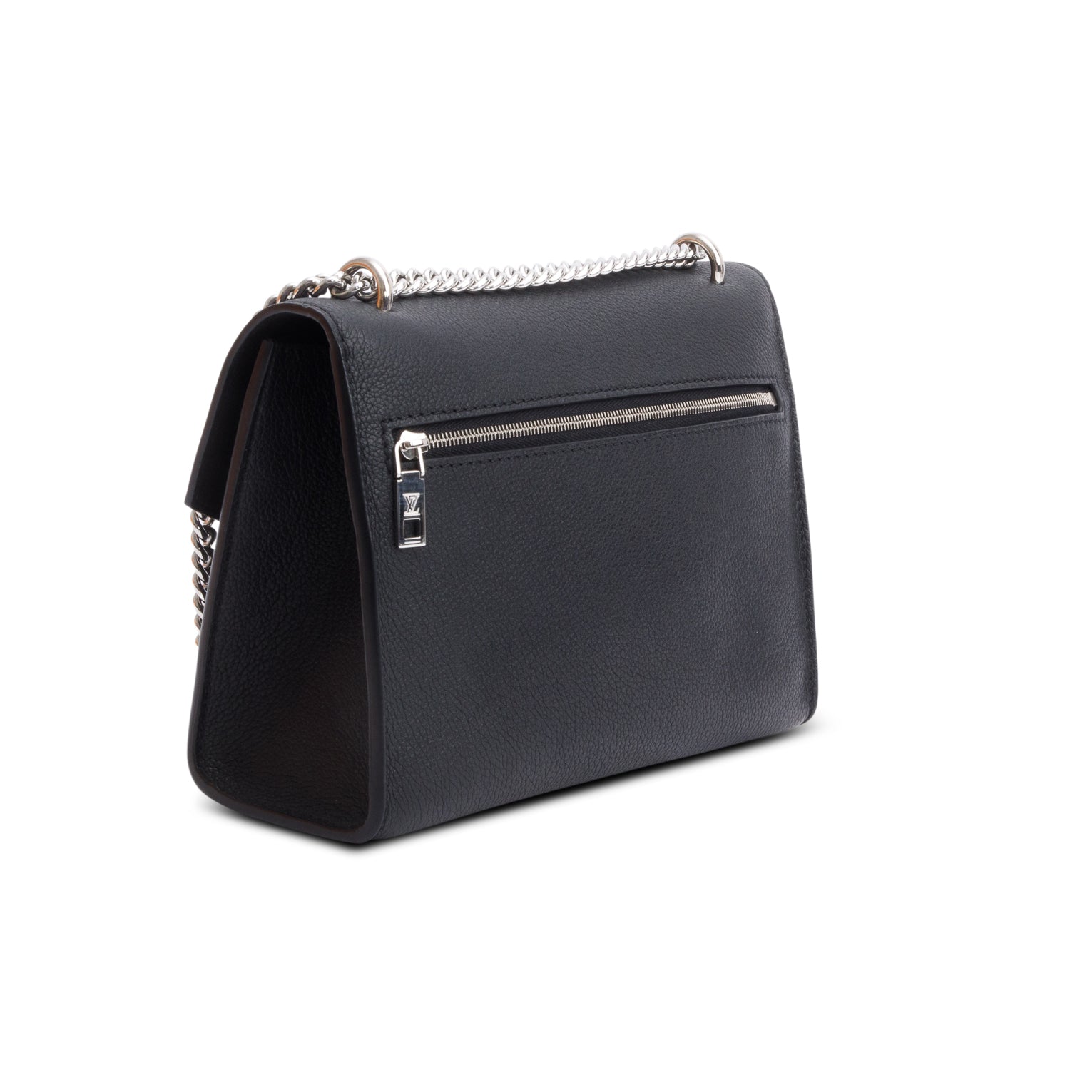 Louis Vuitton Black Soft Calf Leather MyLockMe Chain Bag w/ Box