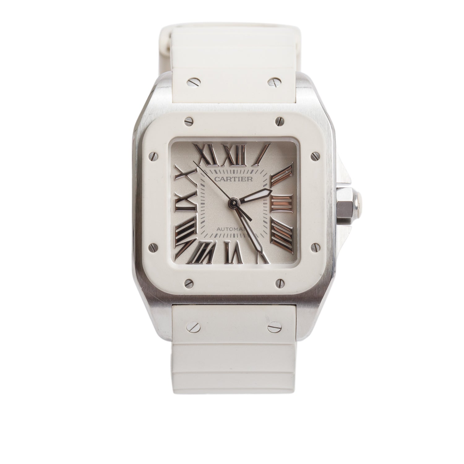 Cartier Stainless Steel Santos 100 Automatic Watch, Medium Model 2878