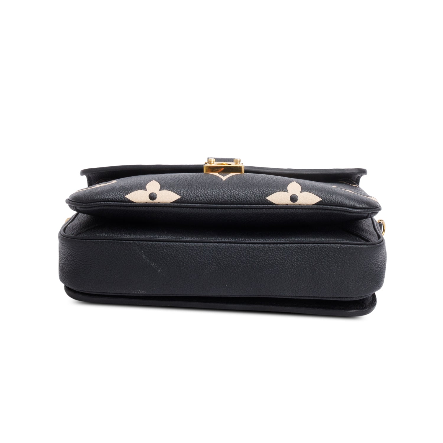 Louis Vuitton Black/Beige Bicolor Monogram Empreinte Leather Pochette Metis w/ Strap