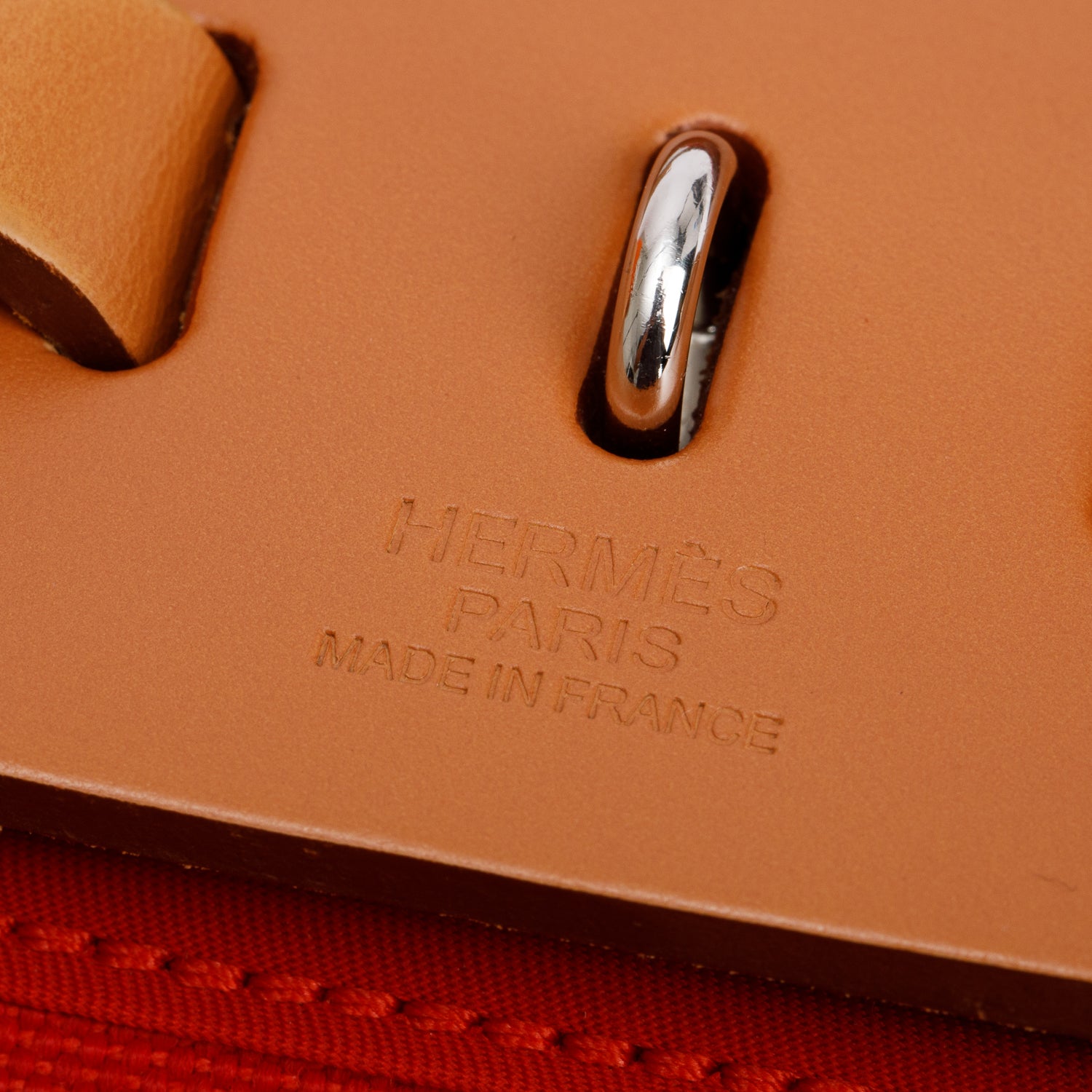 Hermes Rouge Garance Toile H Vache Hunter Herbag Zip 31 w/ Pouch