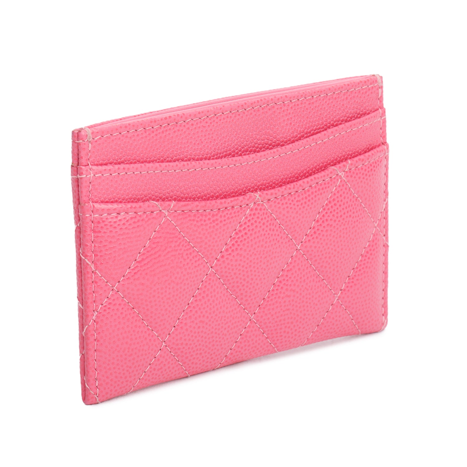 Chanel Pink Caviar Leather Classic Card Holder w/ Box & Authenticity Card