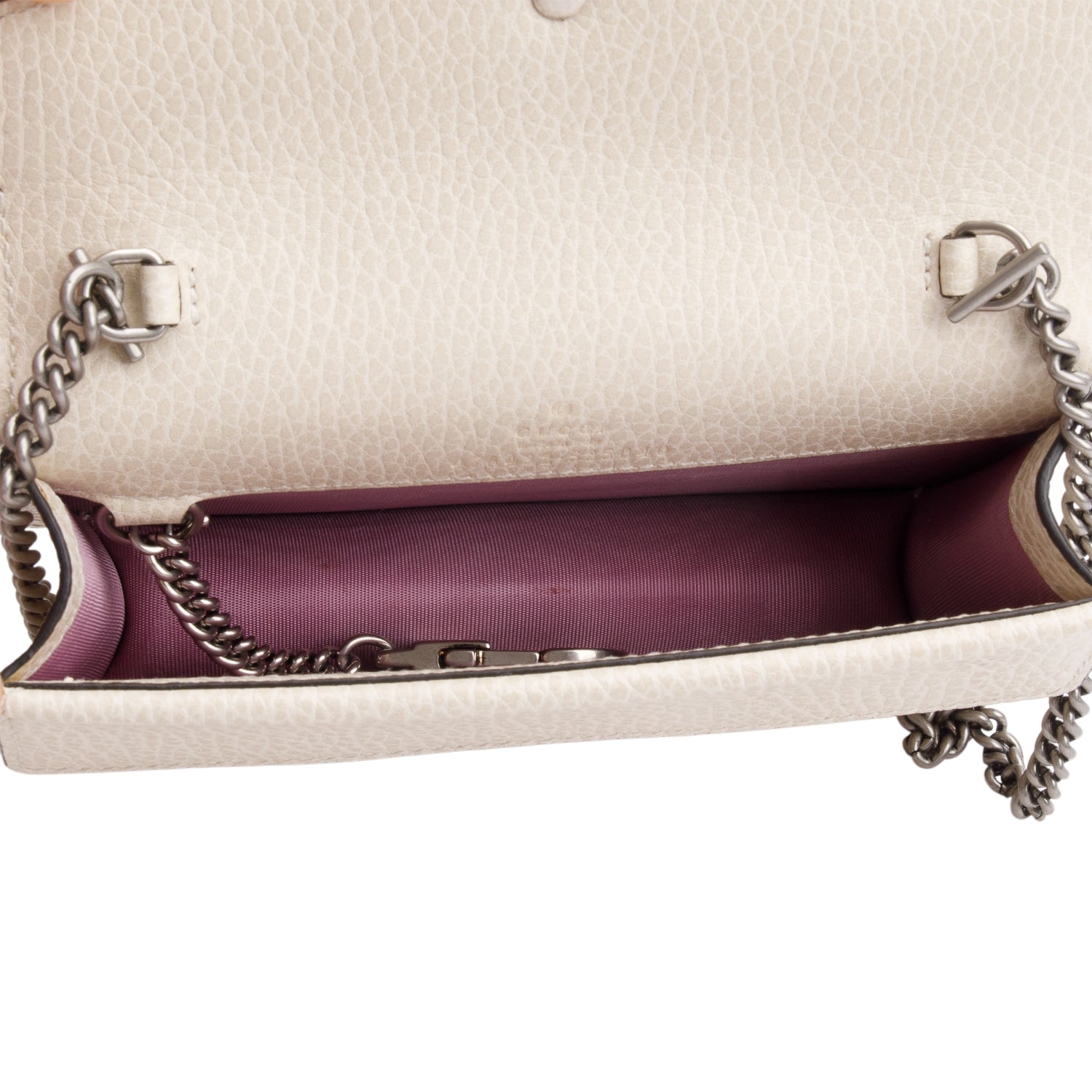 Gucci Dionysus White Leather Dionysus Super Mini Bag w/ Box & Receipt