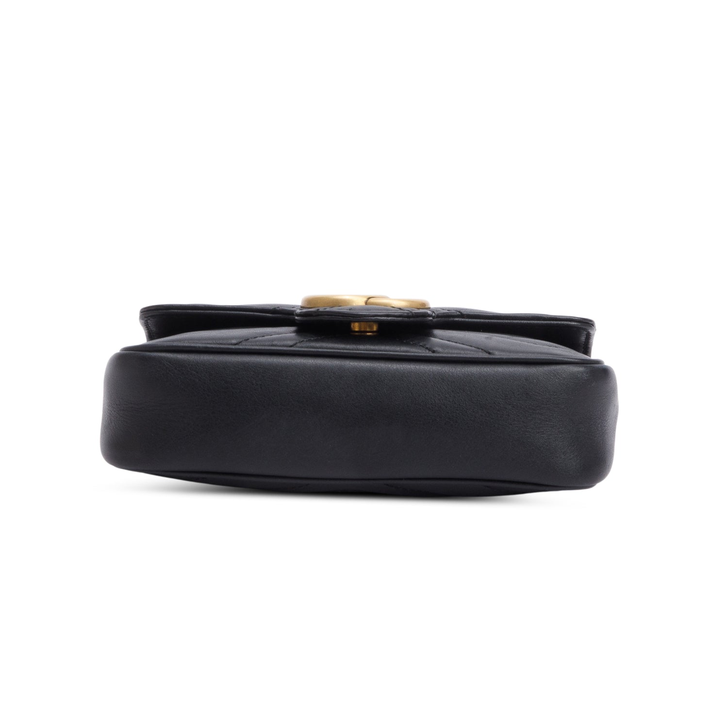 Gucci Black GG Marmont Matelasse Leather Super Mini Bag