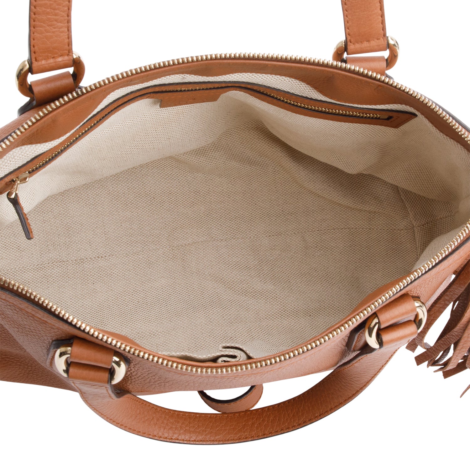 Gucci Brown Cellarius Calfksin Leather Small Soho Top Handle Satchel