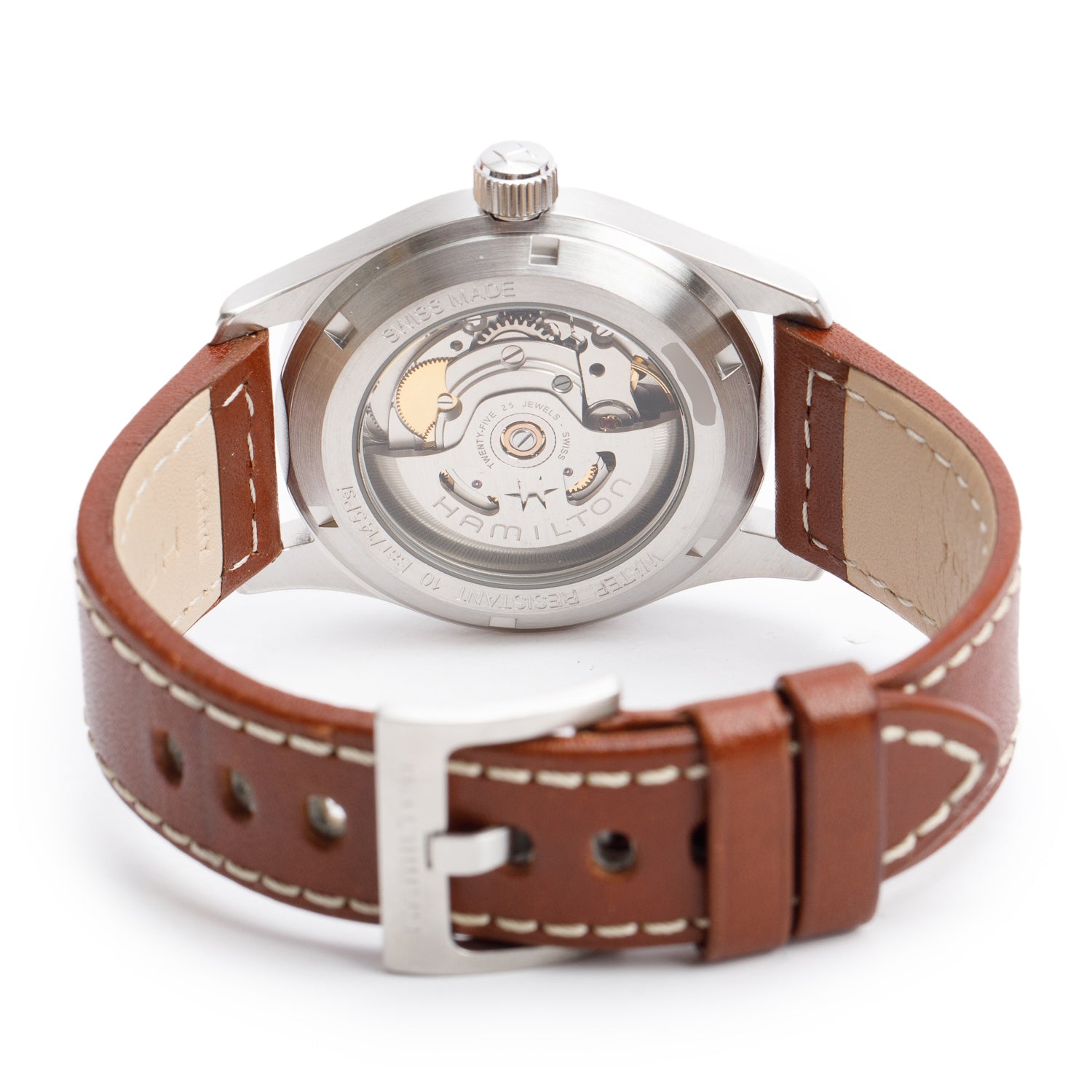 Hamilton Stainless Steel Khaki Field 40 MM Automatic Watch w/ Box & Papers