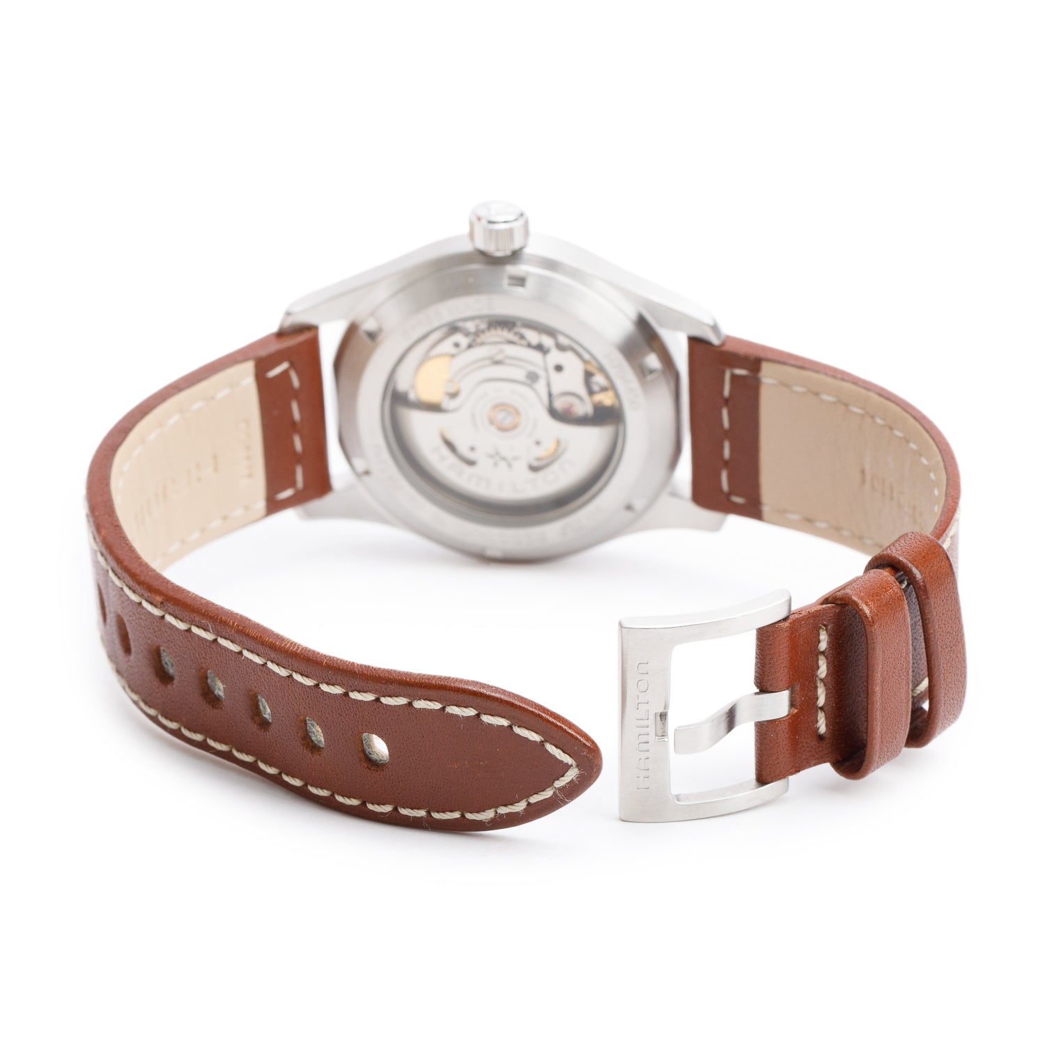 Hamilton Stainless Steel Khaki Field 40 MM Automatic Watch w/ Box & Papers