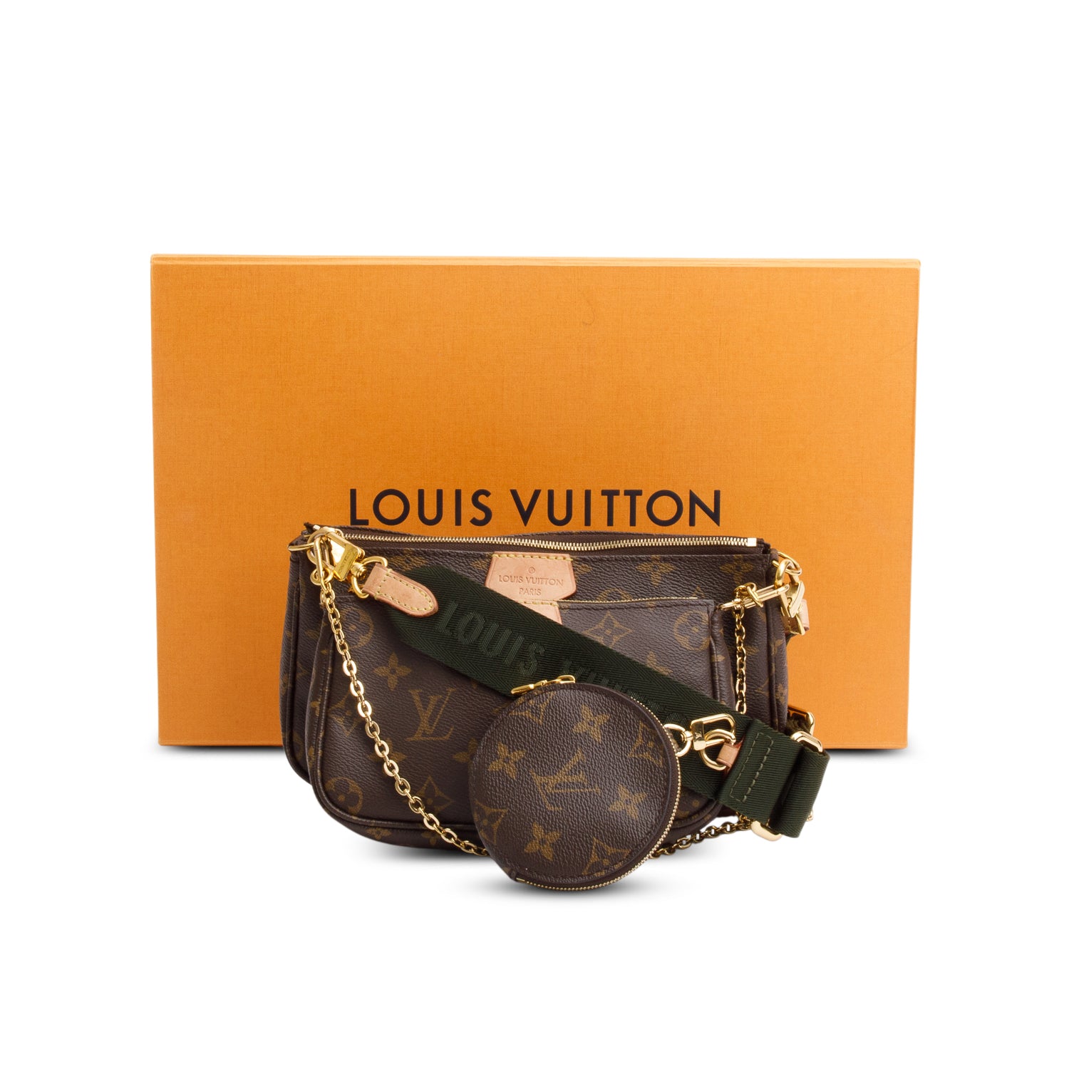 Louis Vuitton 2020 Monogram Khaki Multi-Pochette Accessoires w/ Box