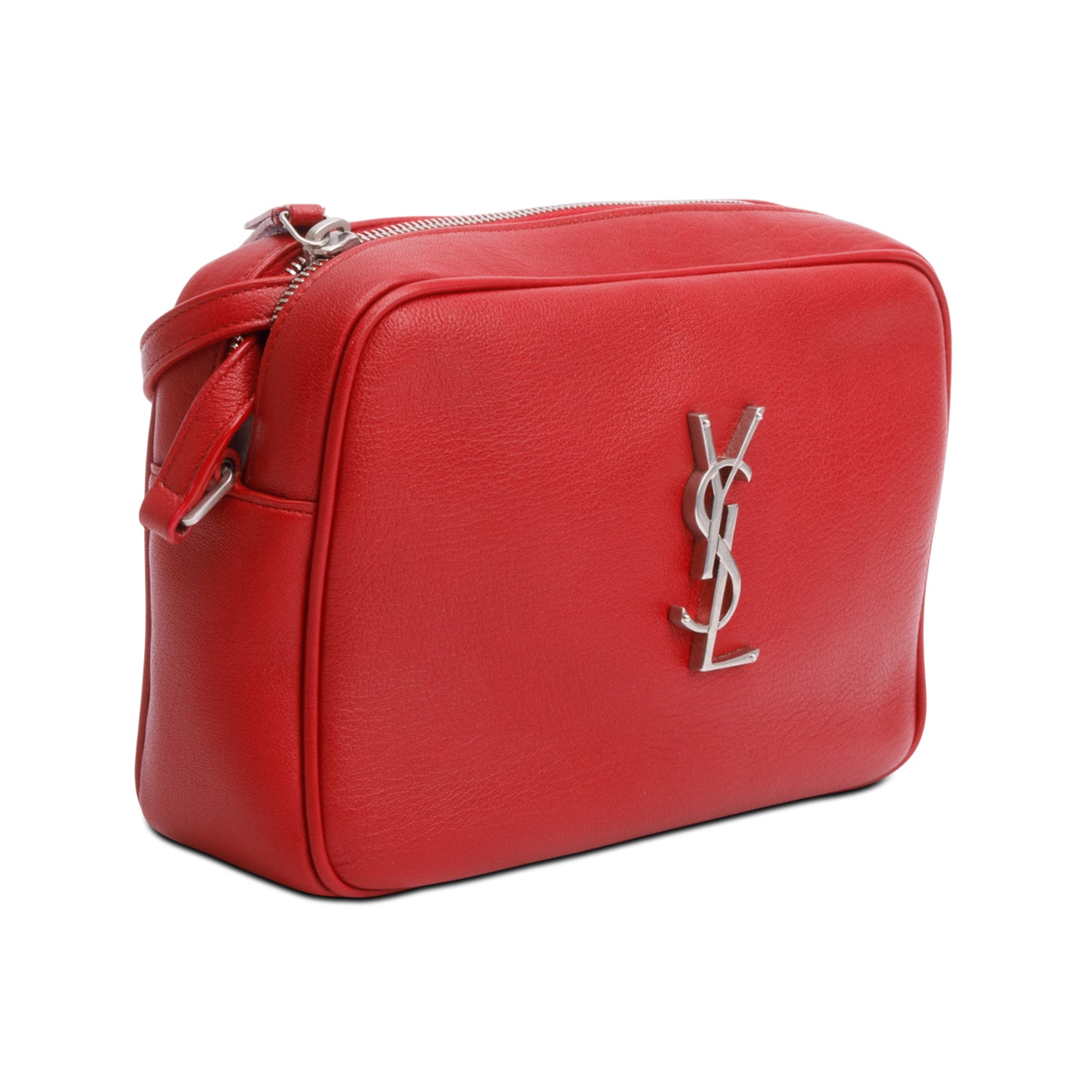 Saint Laurent Red Leather Lou Camera Bag