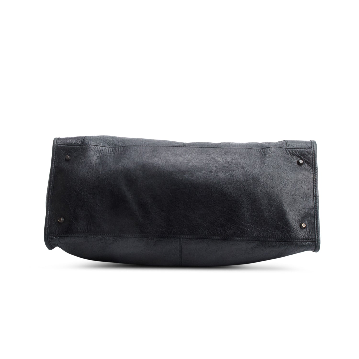 Balenciaga Dark Green Agneu Leather Motocross Classic Work Bag