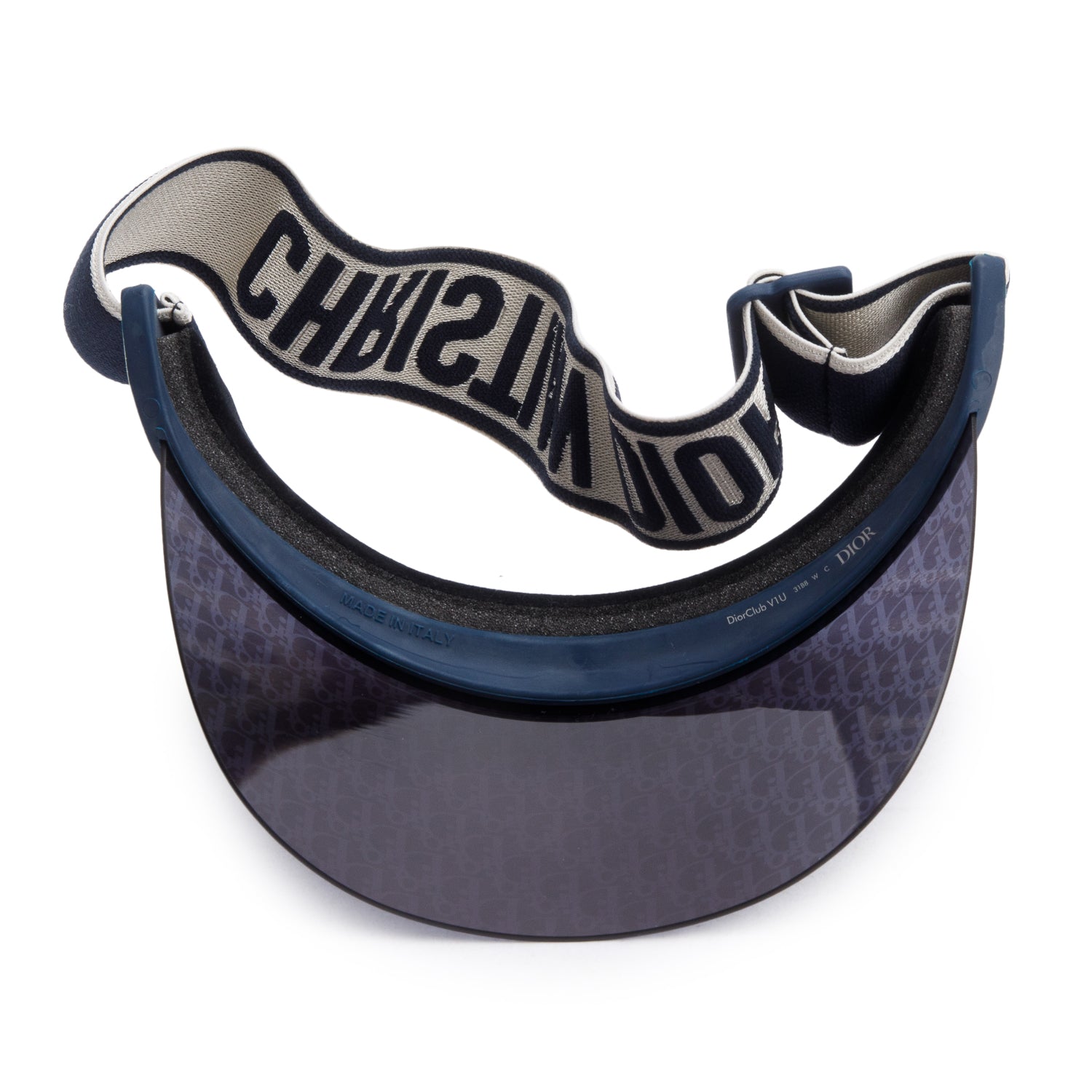 Christian Dior Blue Oblique DiorClub V1U Visor w/ Box