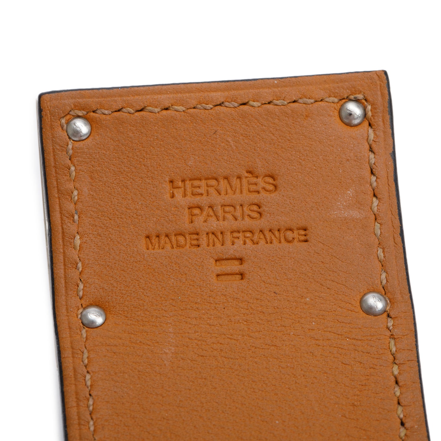 Hermes Palladium-Plated Black Lizard Kelly Dog Bracelet, Size T2