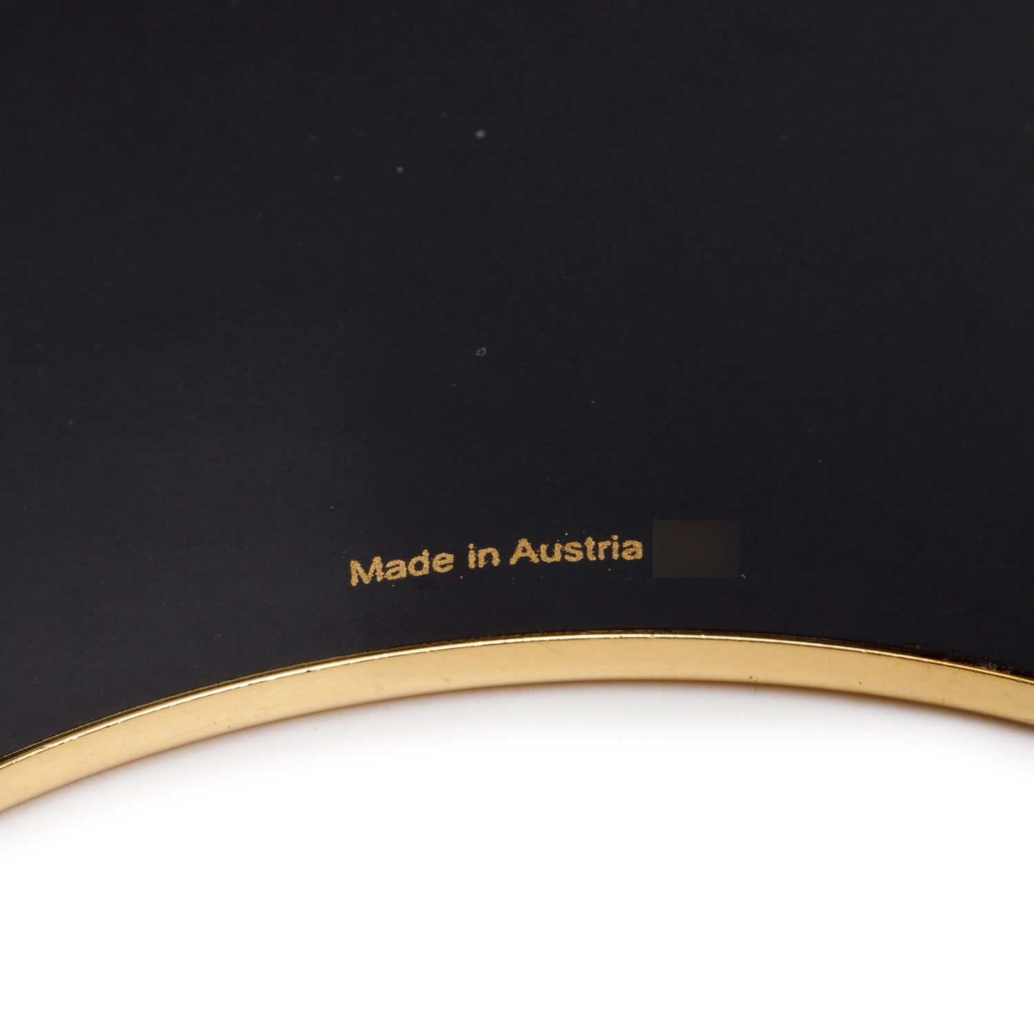 Hermes Gold-Plated Black & White Enamel Extra Wide Bangle