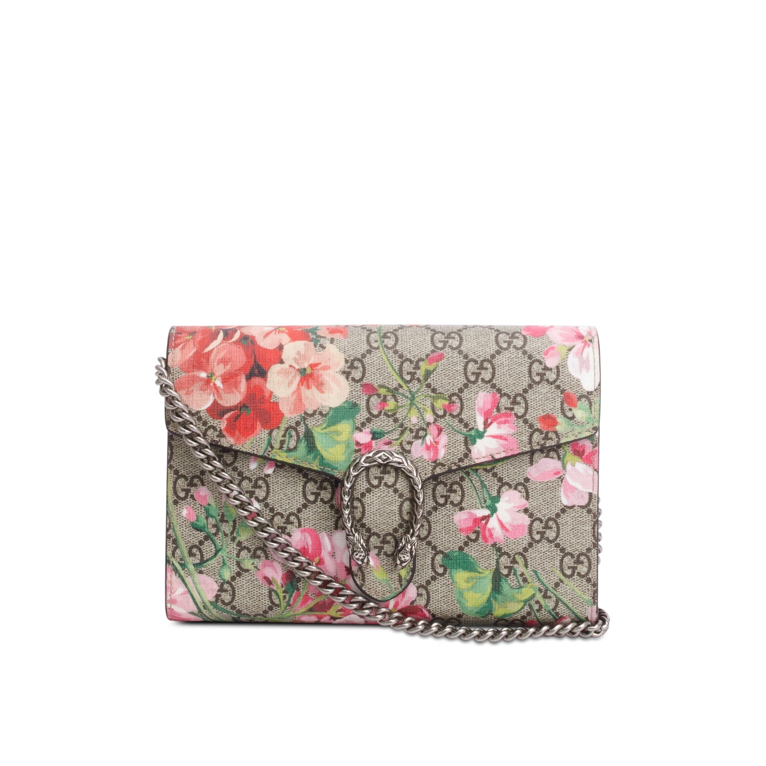 Gucci Dionysus GG Supreme Blooms Wallet on Chain