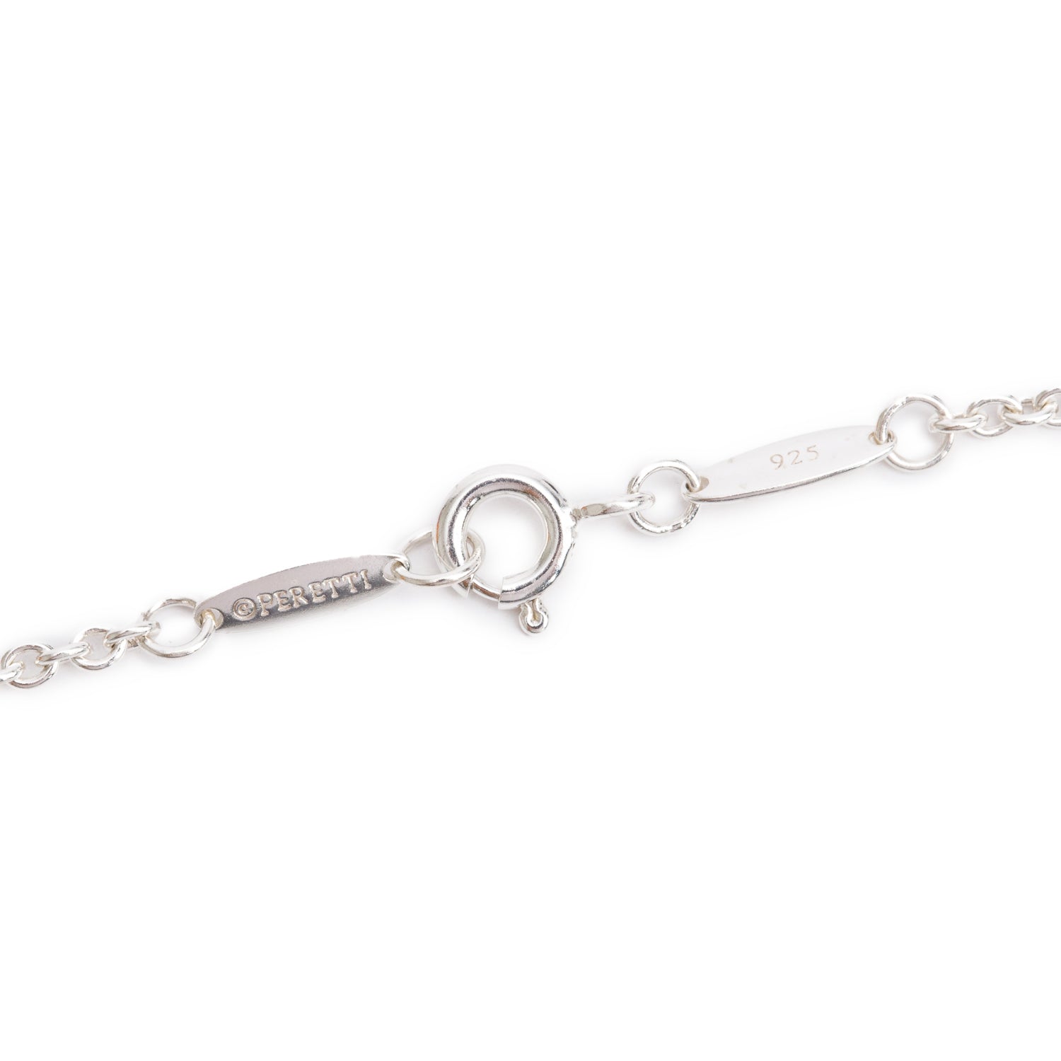 Tiffany & Co. Elsa Peretti Sterling Silver Open Heart Lariat Necklace