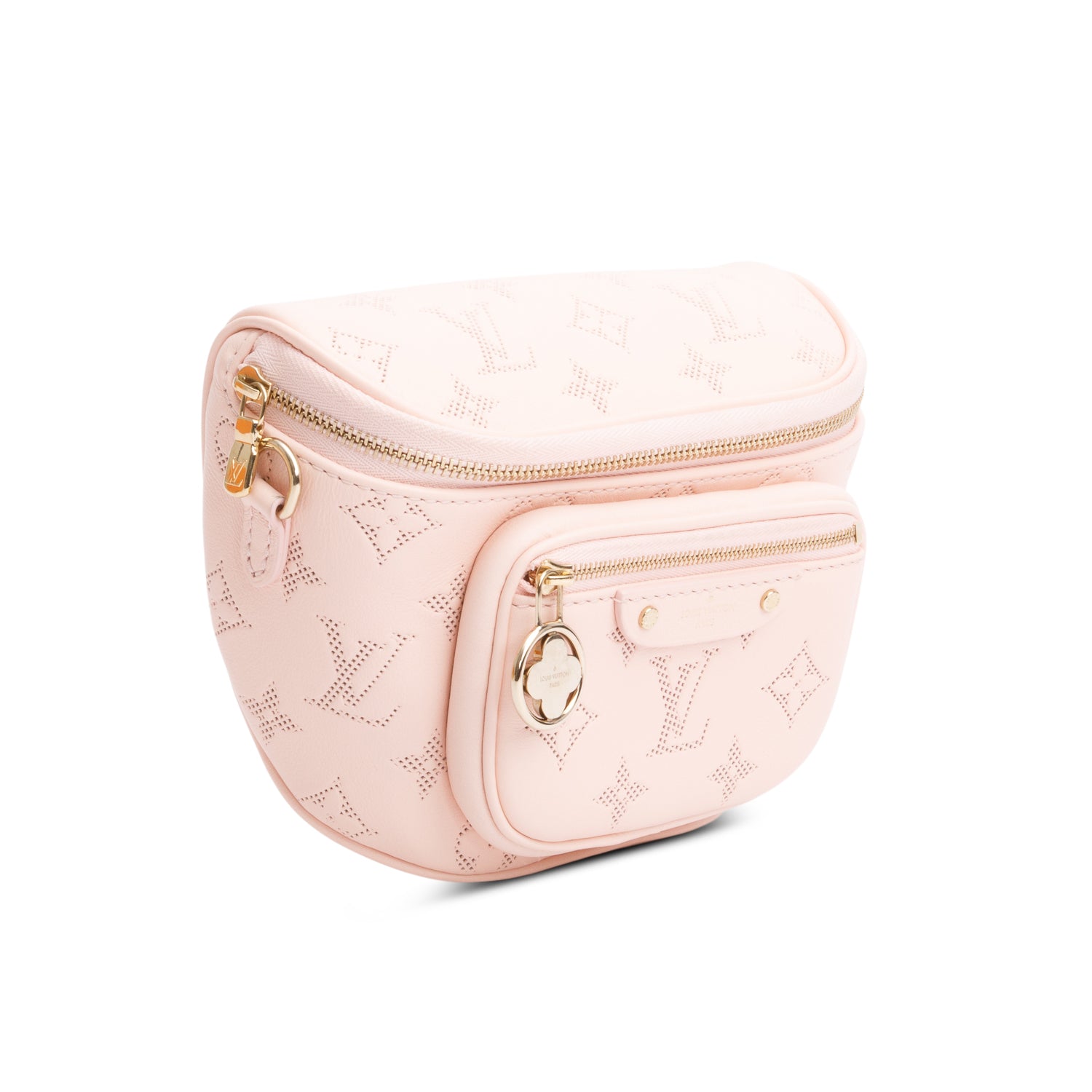 Louis Vuitton Pink Monogram Soft Calf Leather Special Edition Flower Mini Bumbag w/ Straps & Box