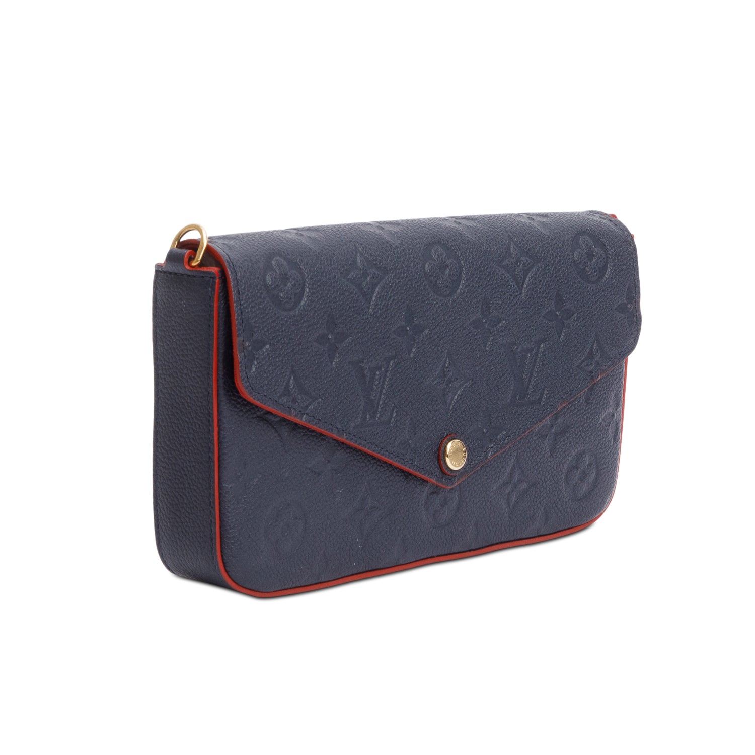 Louis Vuitton Marine Rouge Monogram Empreinte Leather Felicie Pochette w/ Inserts