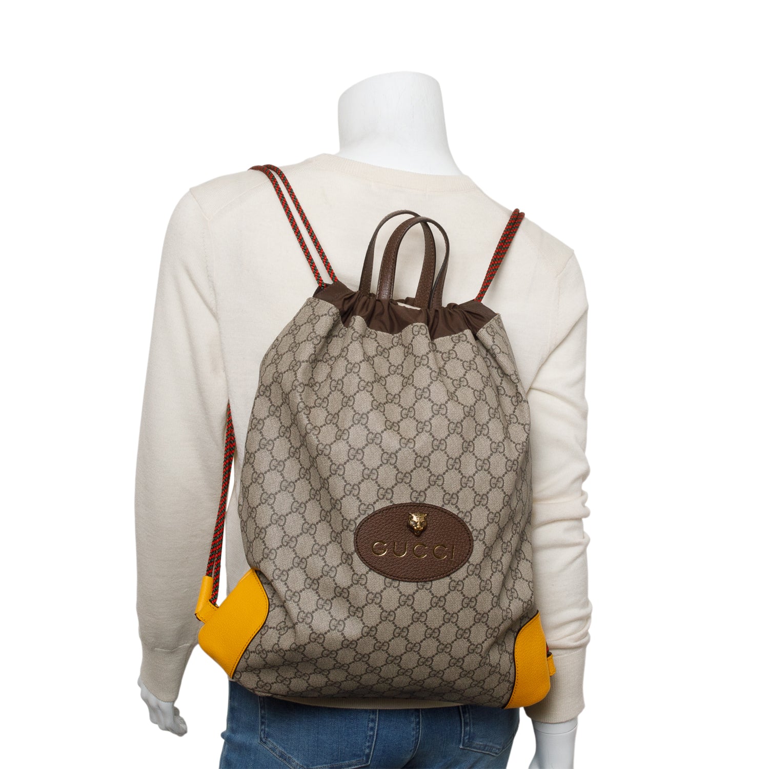 Gucci Neo Vintage GG Supreme Drawstring Backpack