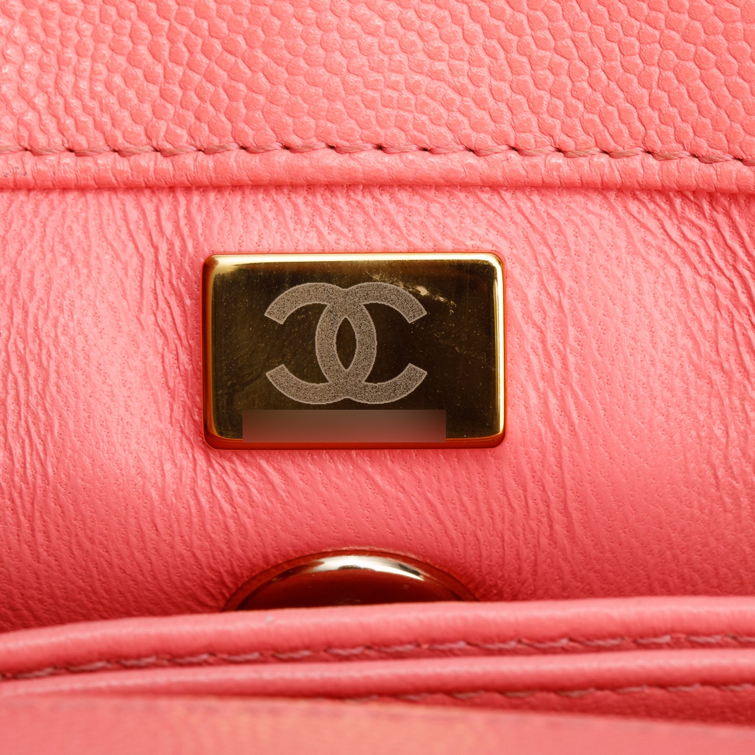Chanel Pink Quilted Caviar Leather Small Coco Handle Bag w/ Strap