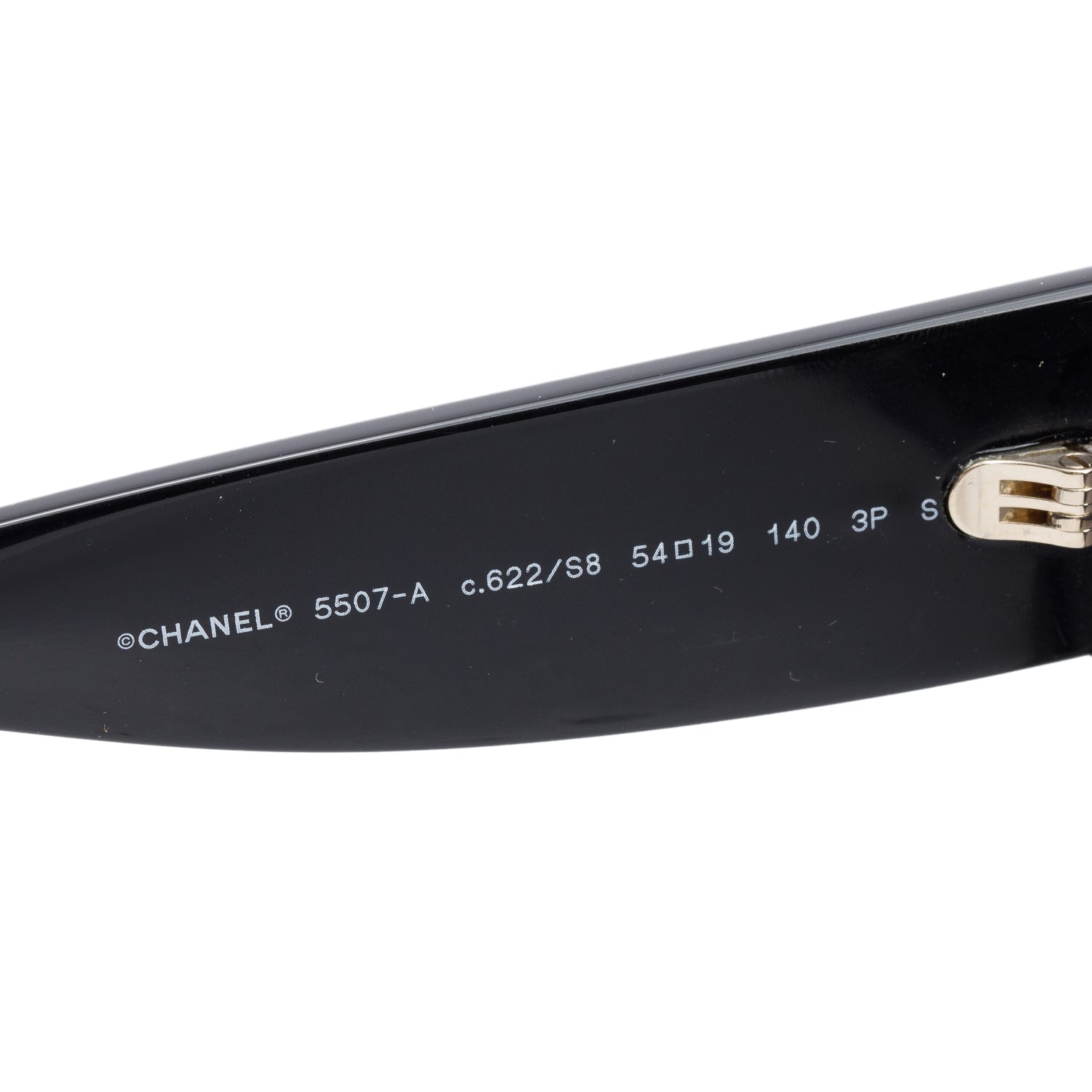 Chanel 5507-A Black Acetate Rectangle Polarized Sunglasses 5507-A w/ Box & Receipt