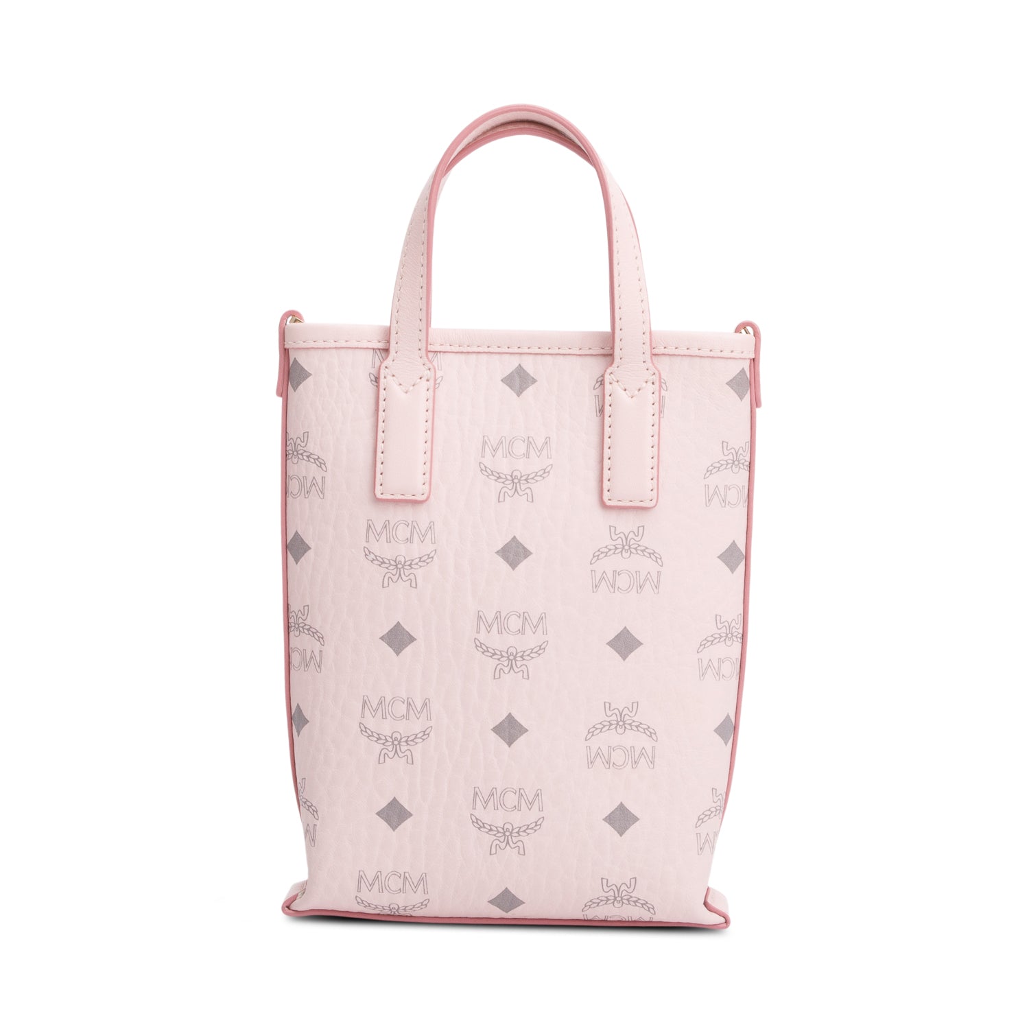 MCM Pink Visetos Canvas Nappa Leather Mini Aren Crossbody Bag w/ Strap