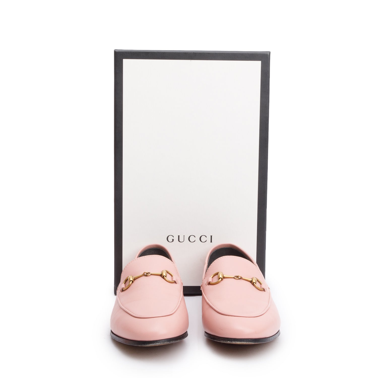 Gucci Pink Calfskin Leather Horsebit Accent Loafers, Size 39 w/ Box