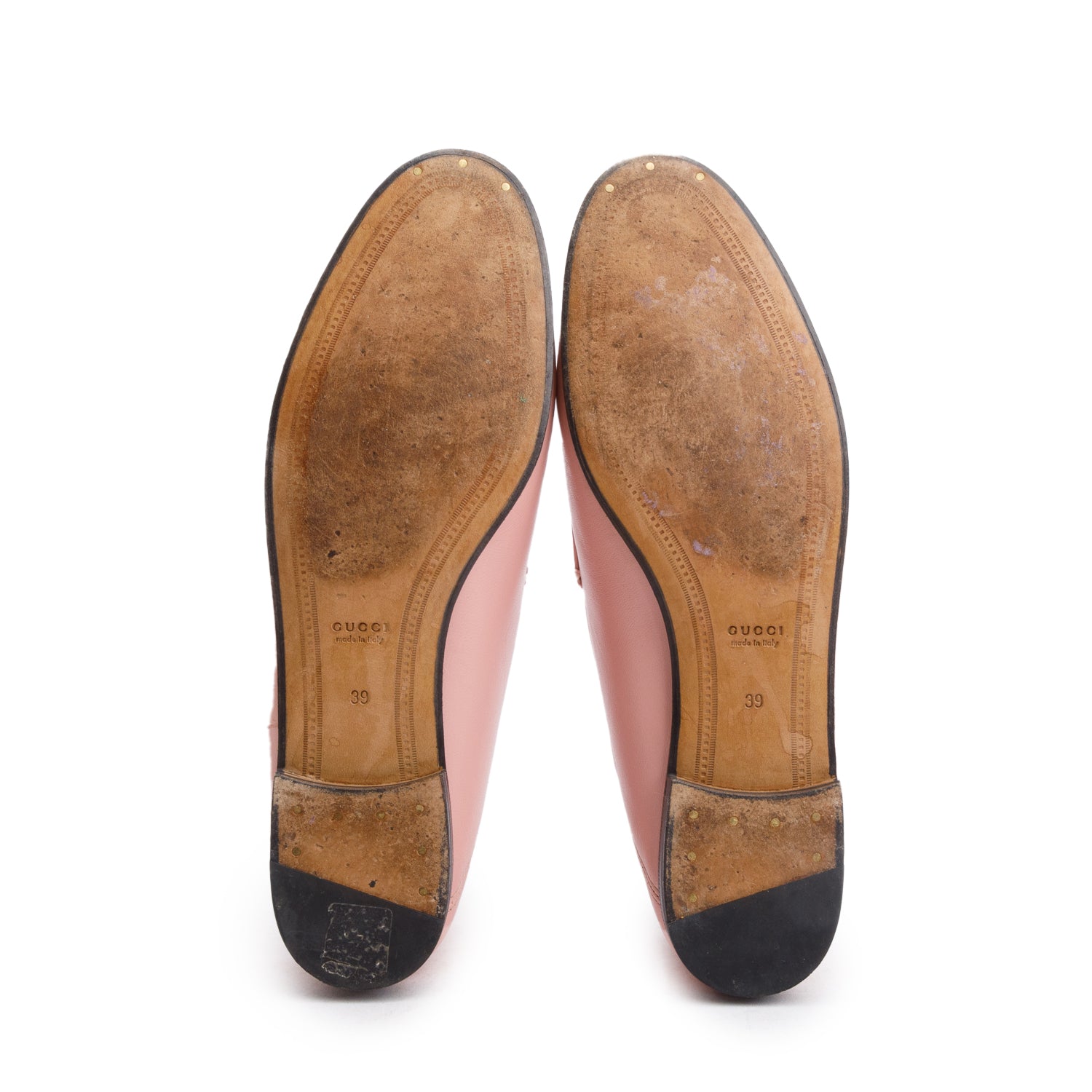 Gucci Pink Calfskin Leather Horsebit Accent Loafers, Size 39 w/ Box