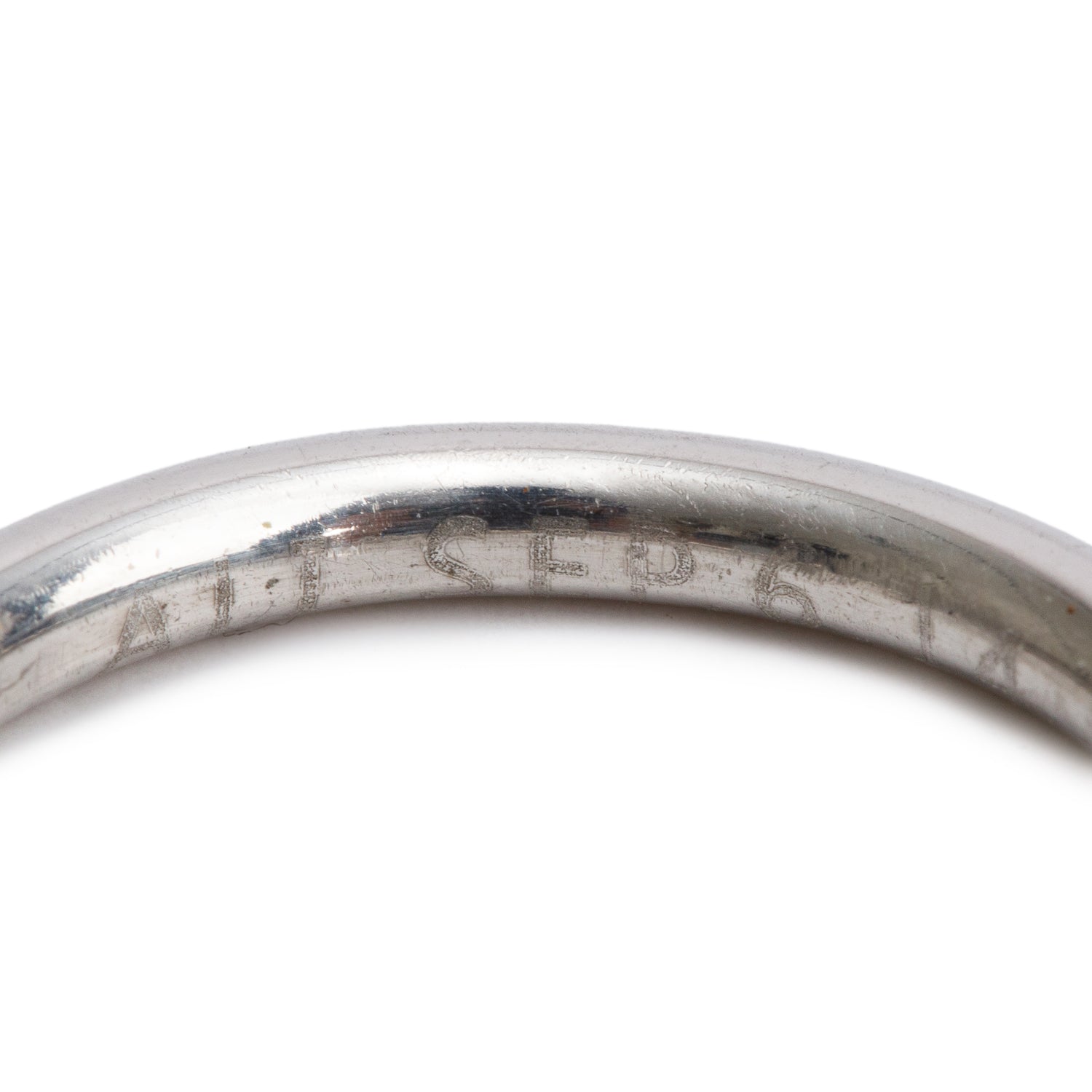 Platinum Diamond Half Eternity Wedding Band Ring, Size 6