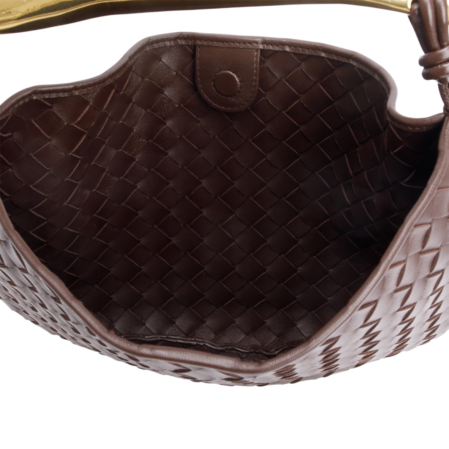 Bottega Veneta Brown Intrecciato Lambskin Leather Classic Sardine Bag