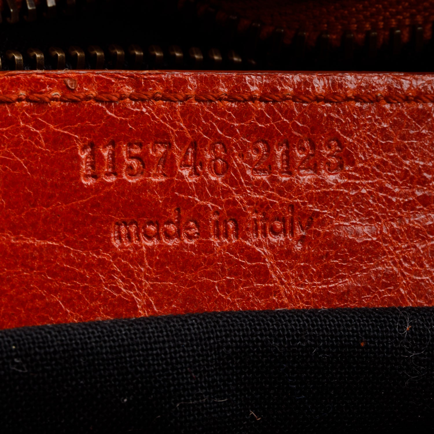 Balenciaga Orange Arena Lambskin Leather Le City Medium Bag