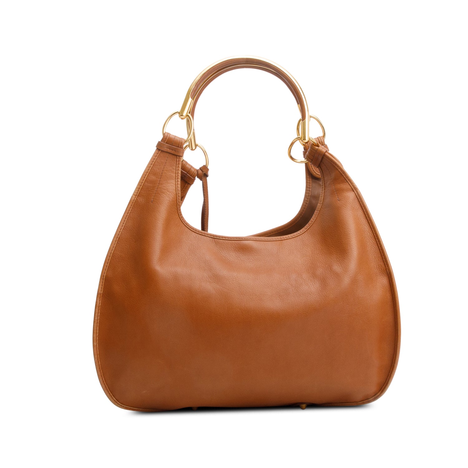 Christian Dior Brown Leather Brandy 61 Hobo w/ Authenticity Card