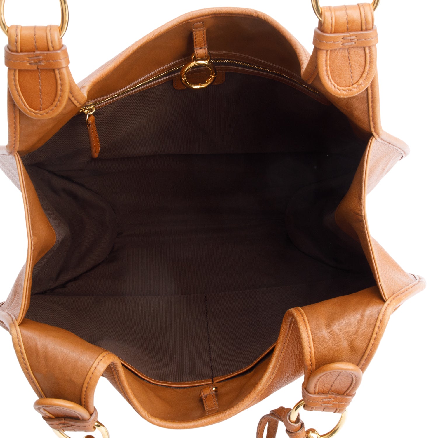 Christian Dior Brown Leather Brandy 61 Hobo w/ Authenticity Card