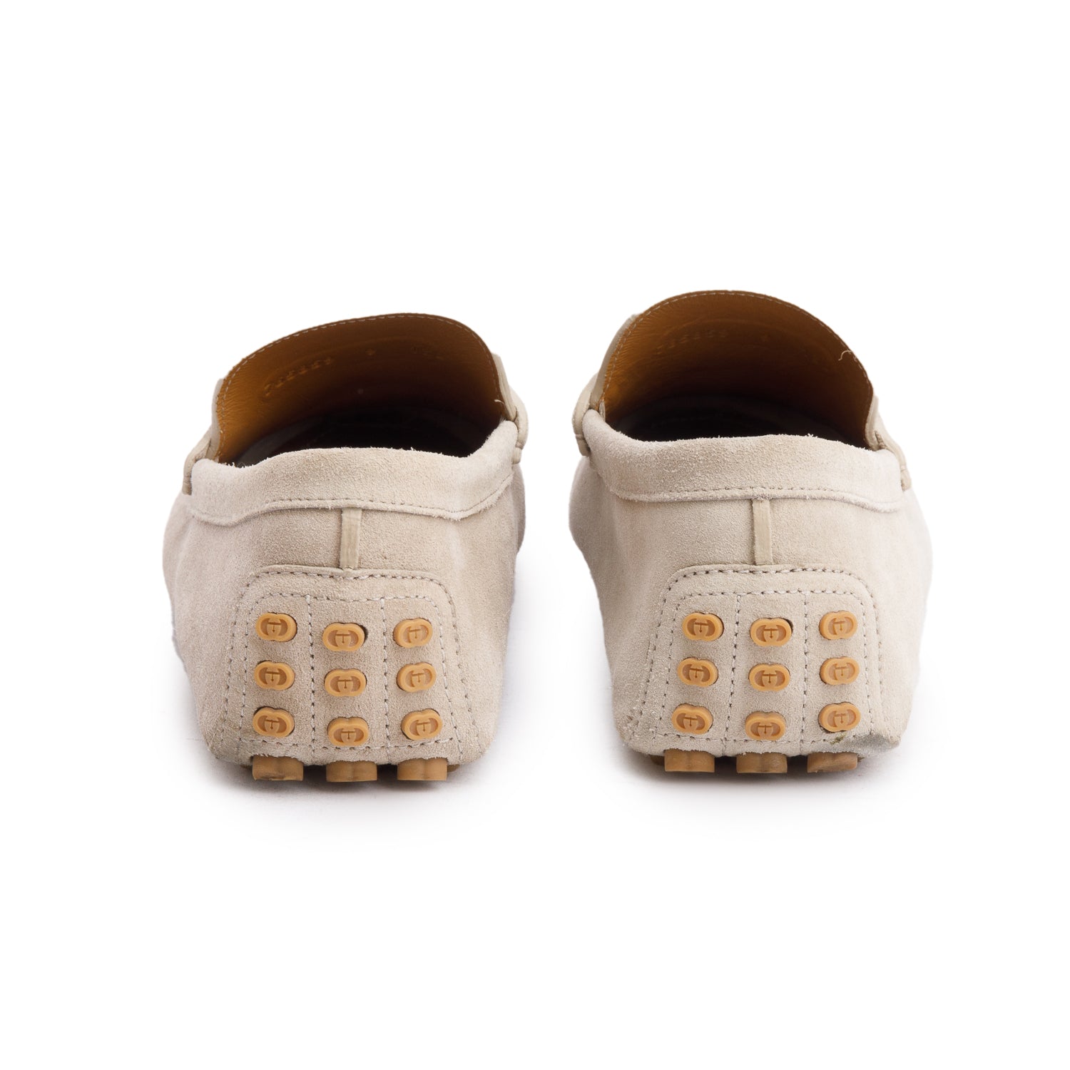 Gucci Grey Suede Horsebit Accent Driver Loafers, Men's Size 9 w/ Box