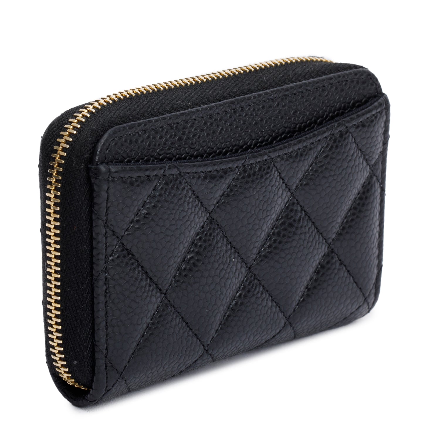 Chanel Black Caviar Leather Classic Zipped Coin Purse